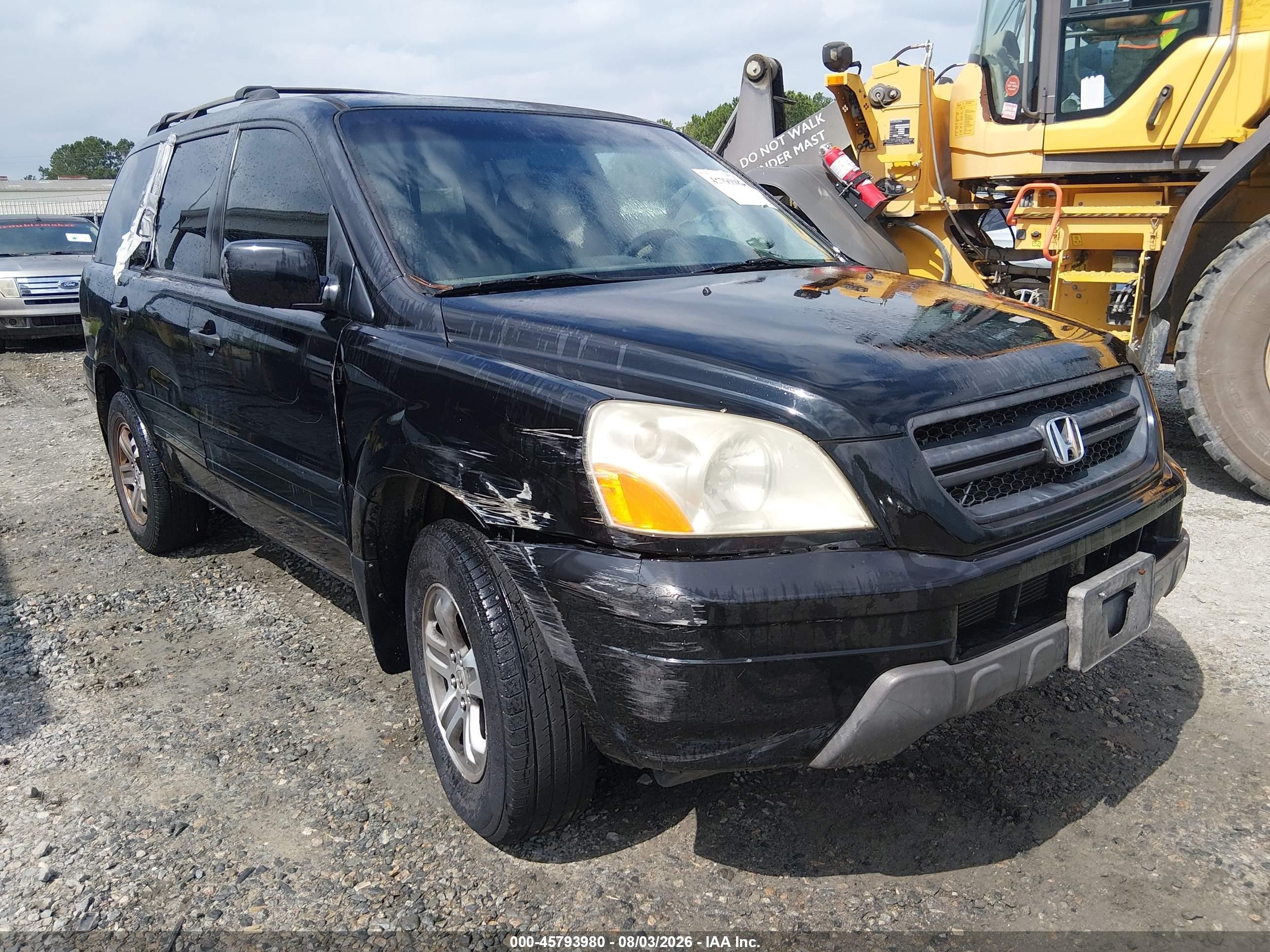 2004 Honda Pilot Ex Black vin: 5FNYF18464B004110