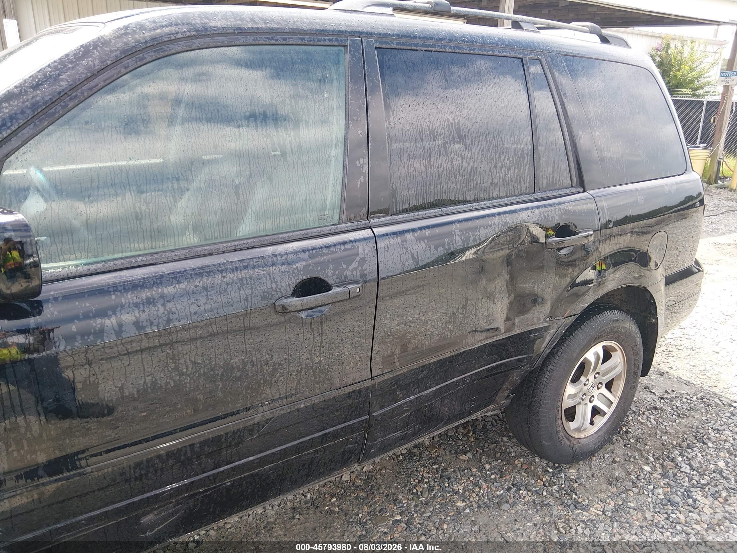 2004 Honda Pilot Ex Black vin: 5FNYF18464B004110