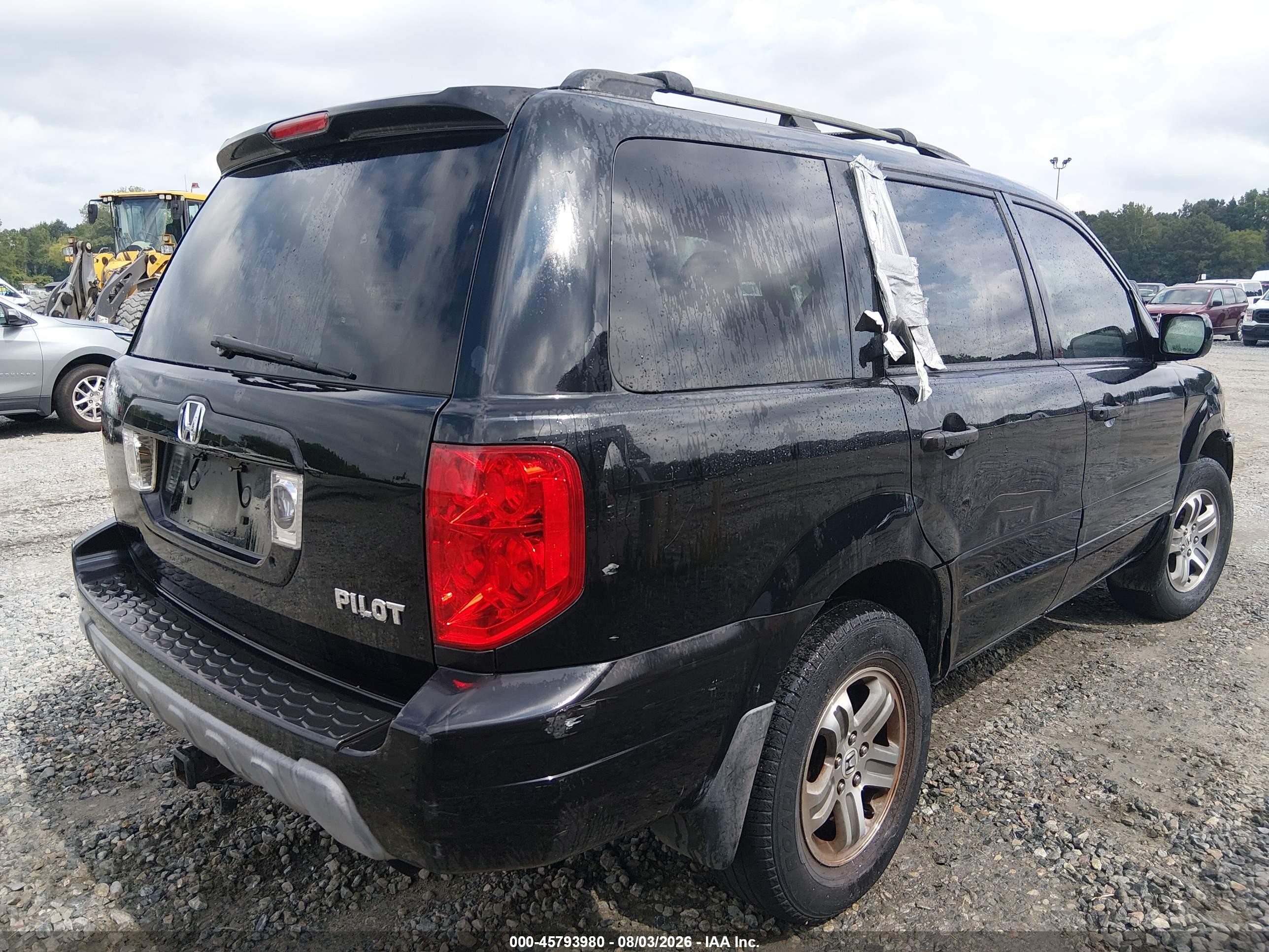 2004 Honda Pilot Ex Black vin: 5FNYF18464B004110