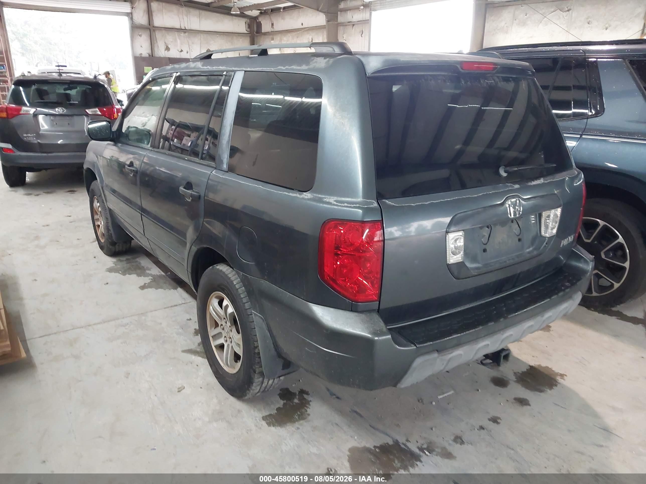 2005 Honda Pilot Ex Teal vin: 5FNYF18465B023337