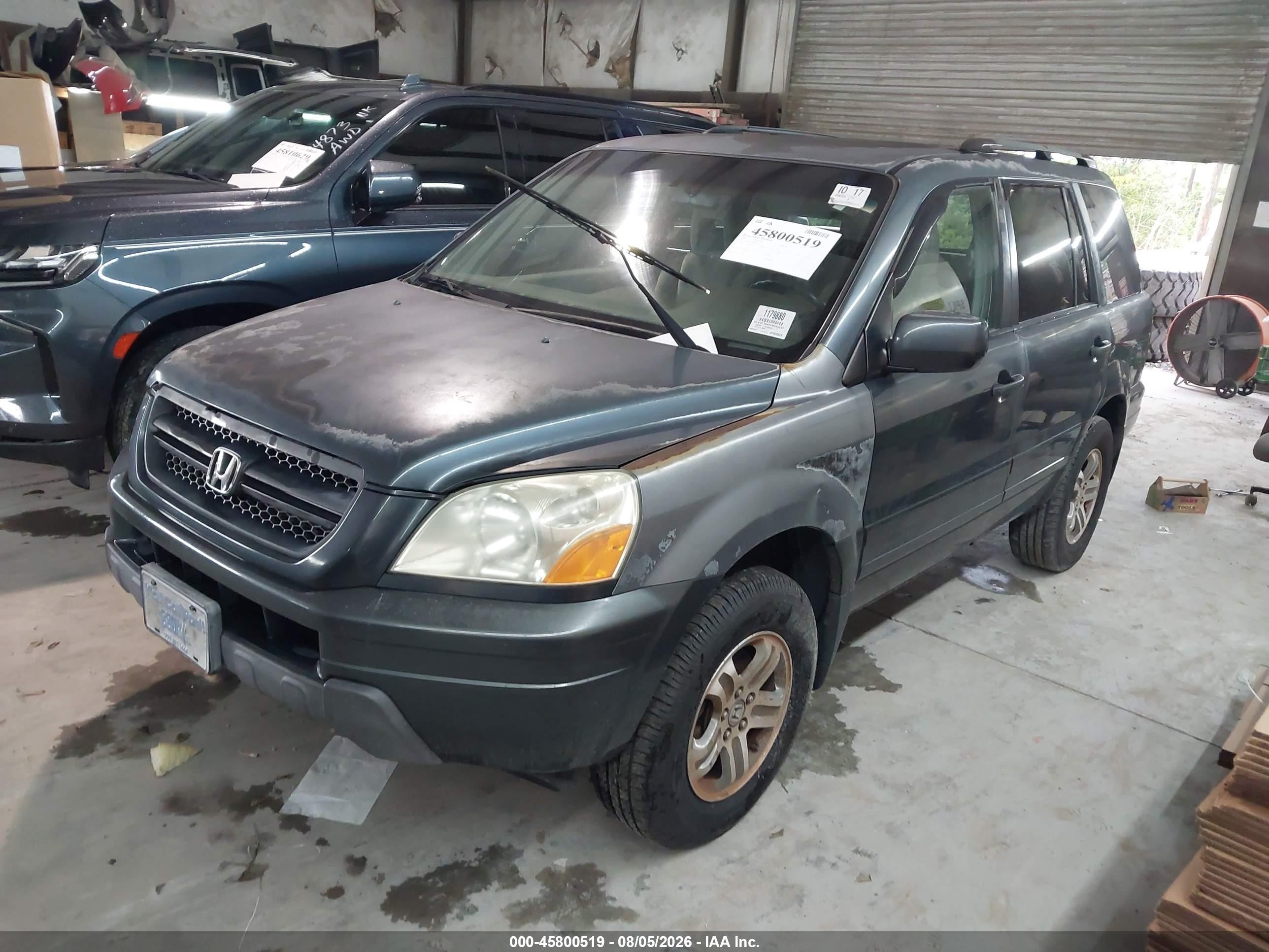2005 Honda Pilot Ex Teal vin: 5FNYF18465B023337