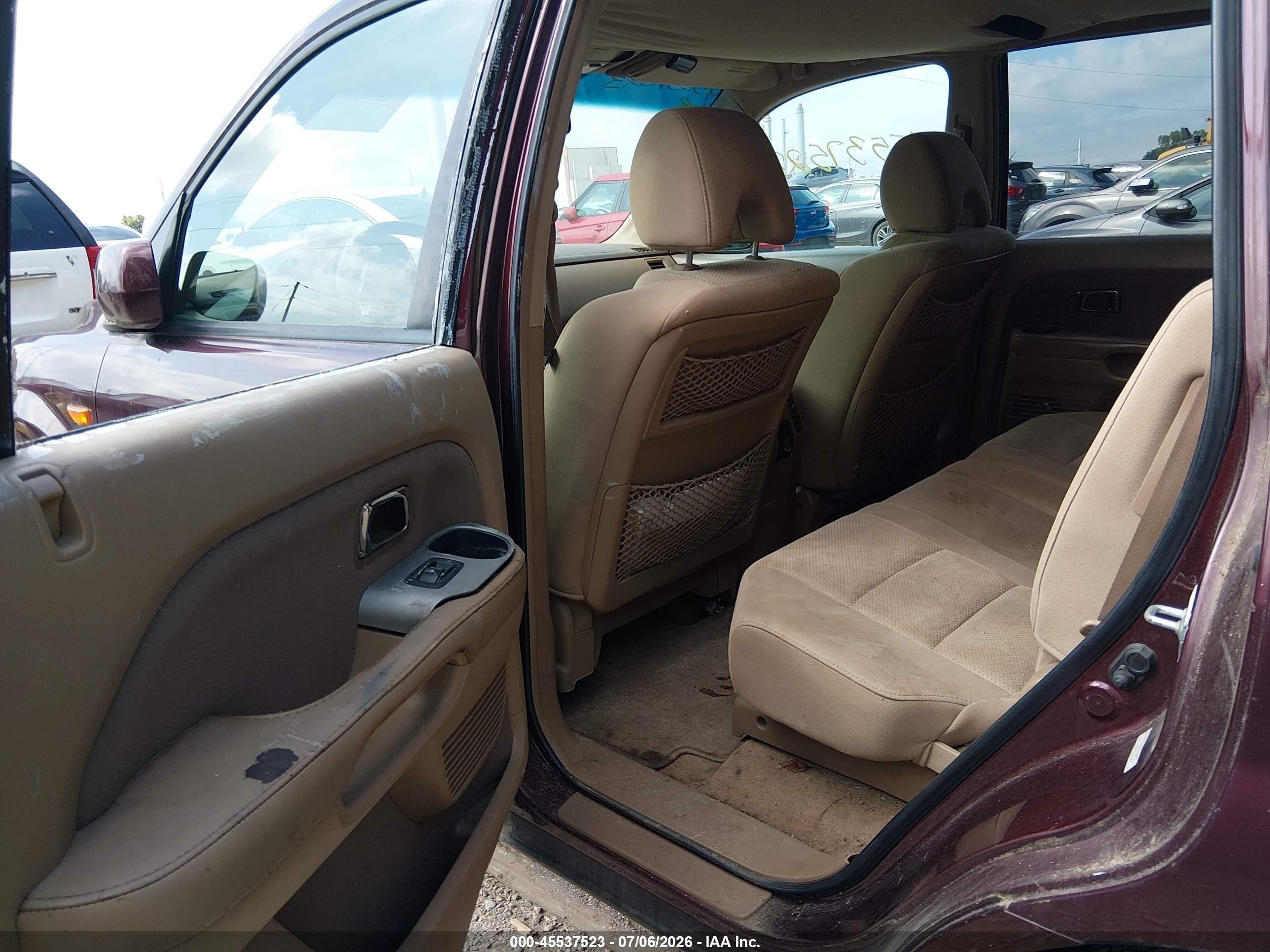 2007 Honda Pilot Ex Purple vin: 5FNYF18467B005651