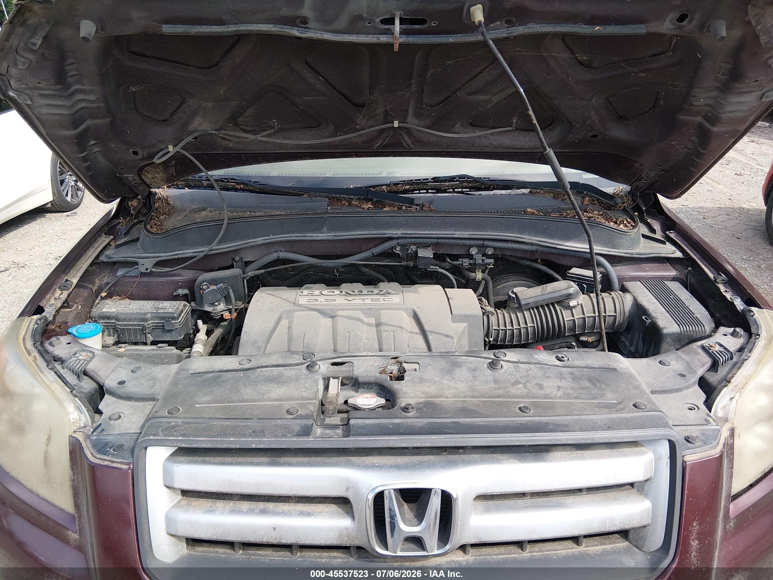 2007 Honda Pilot Ex Purple vin: 5FNYF18467B005651