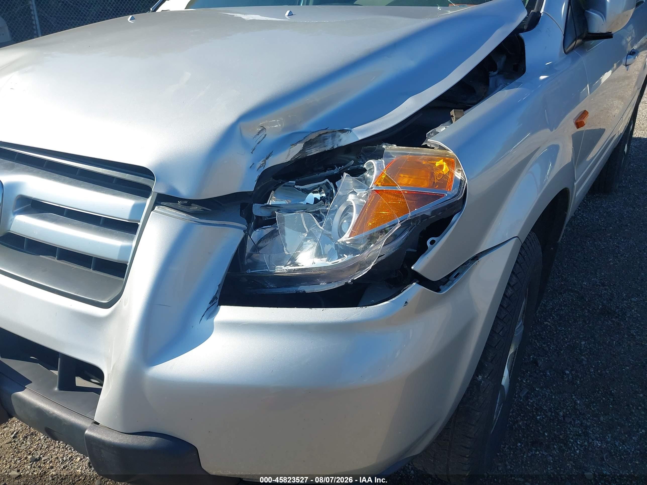 2007 Honda Pilot Ex Silver vin: 5FNYF18467B033272