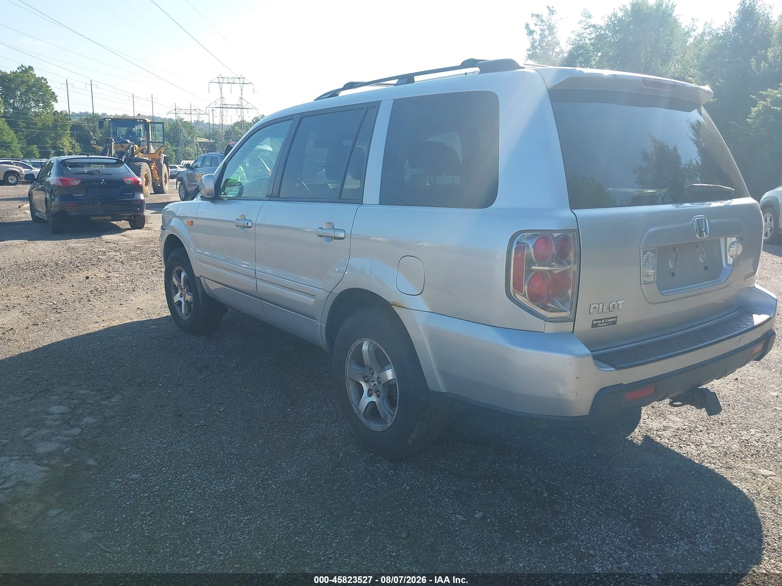 2007 Honda Pilot Ex Silver vin: 5FNYF18467B033272