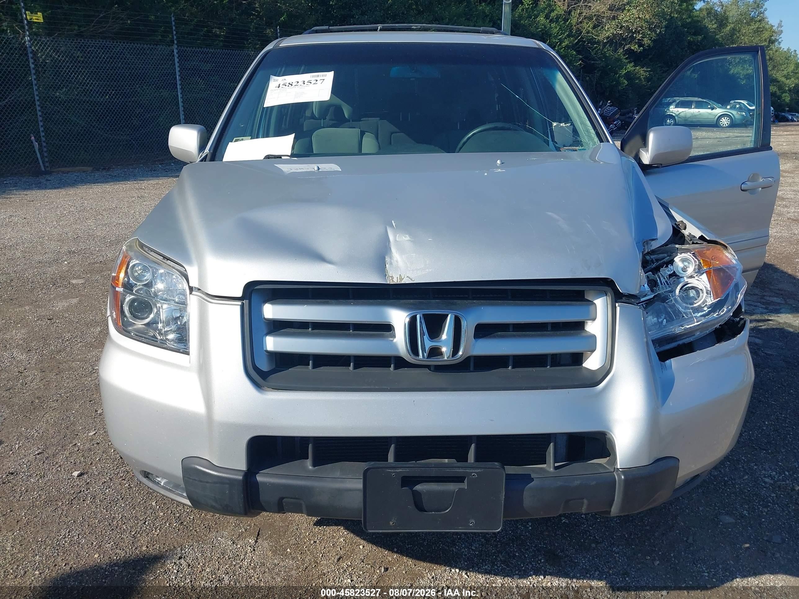 2007 Honda Pilot Ex Silver vin: 5FNYF18467B033272