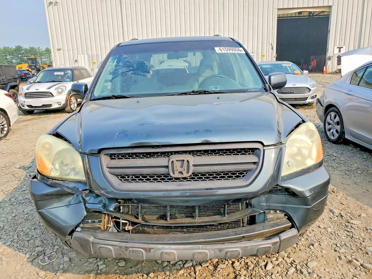 2004 Honda Pilot Ex Teal vin: 5FNYF18474B008117