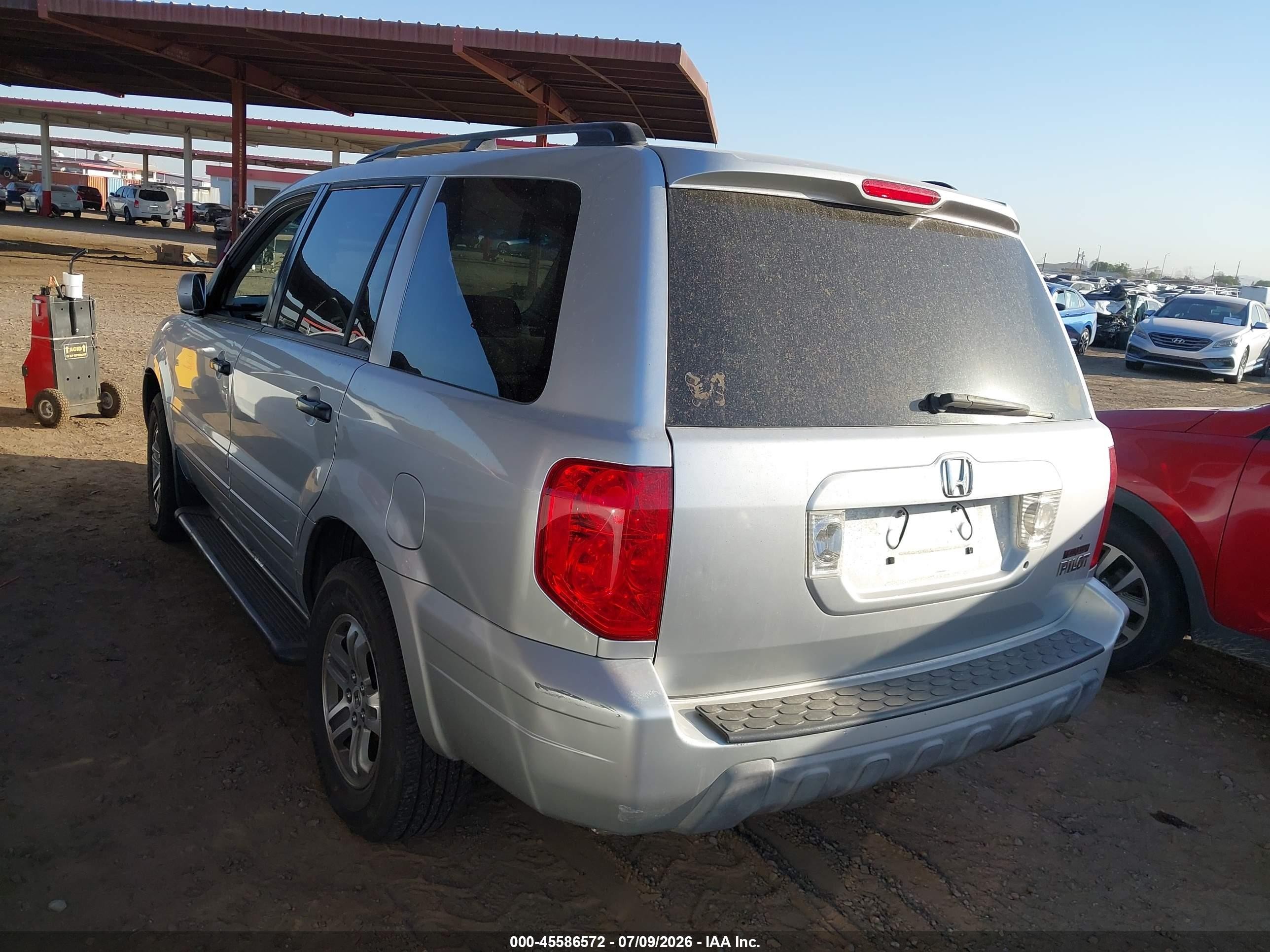 2005 Honda Pilot Ex Gray vin: 5FNYF18475B023007