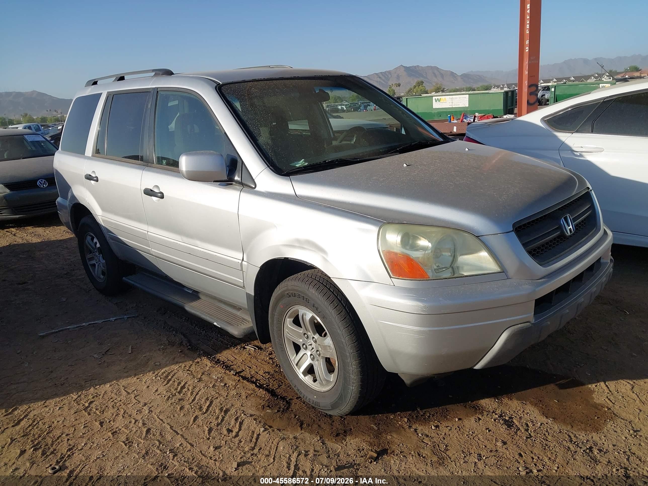 2005 Honda Pilot Ex Серый vin: 5FNYF18475B023007