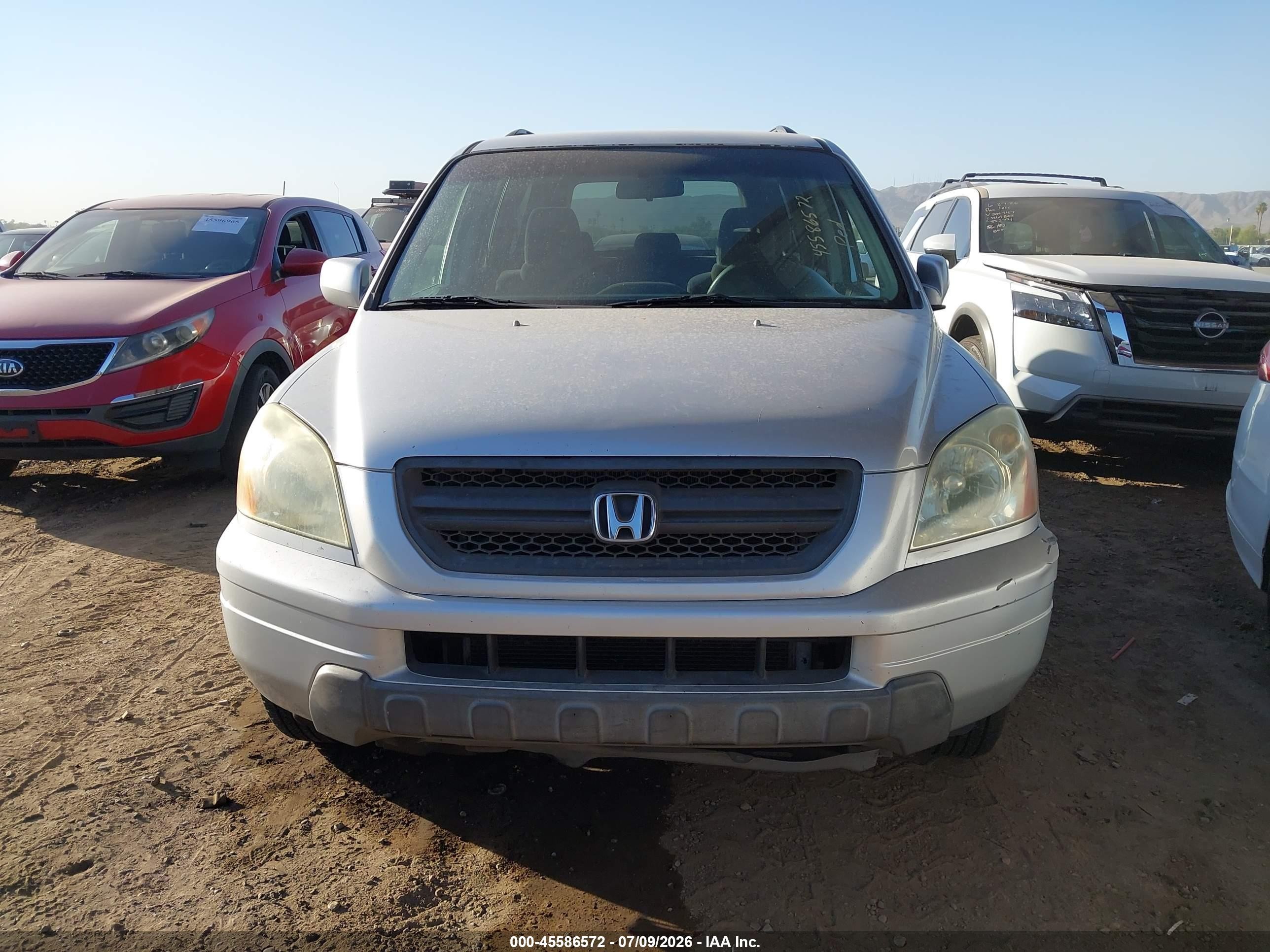 2005 Honda Pilot Ex Gray vin: 5FNYF18475B023007