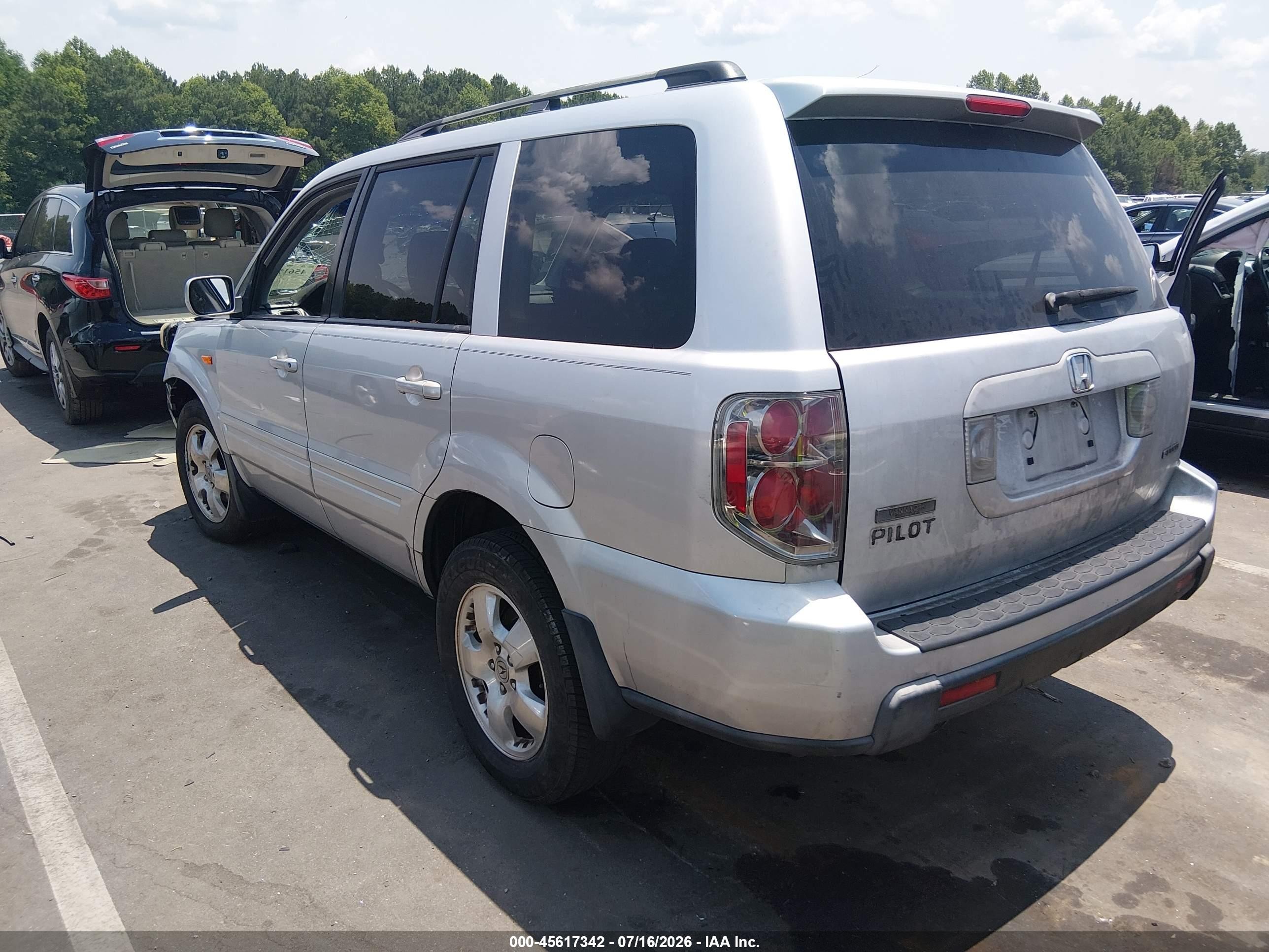 2006 Honda Pilot Ex Silver vin: 5FNYF18476B024935
