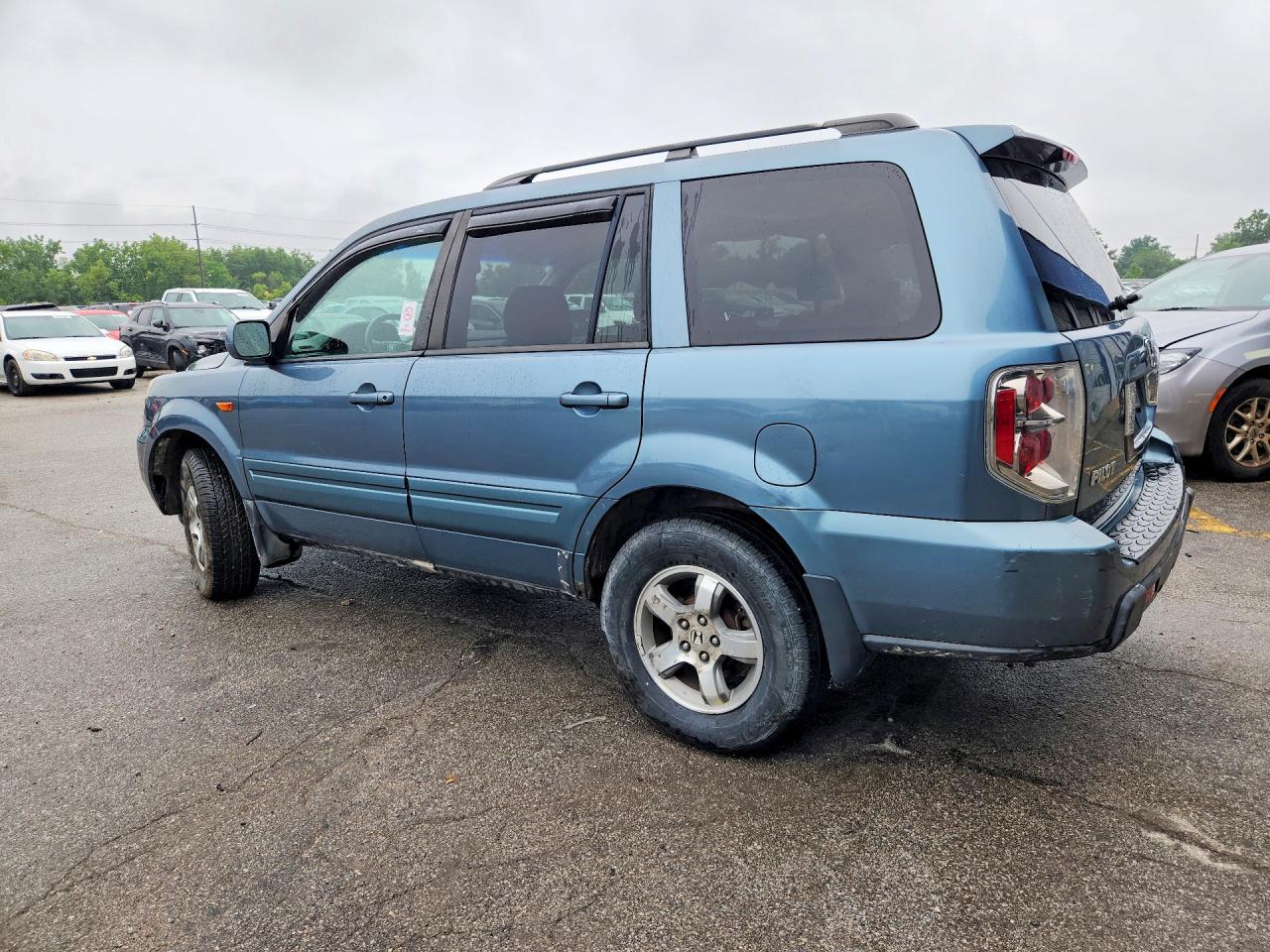 2007 Honda Pilot Ex Blue vin: 5FNYF18477B018246