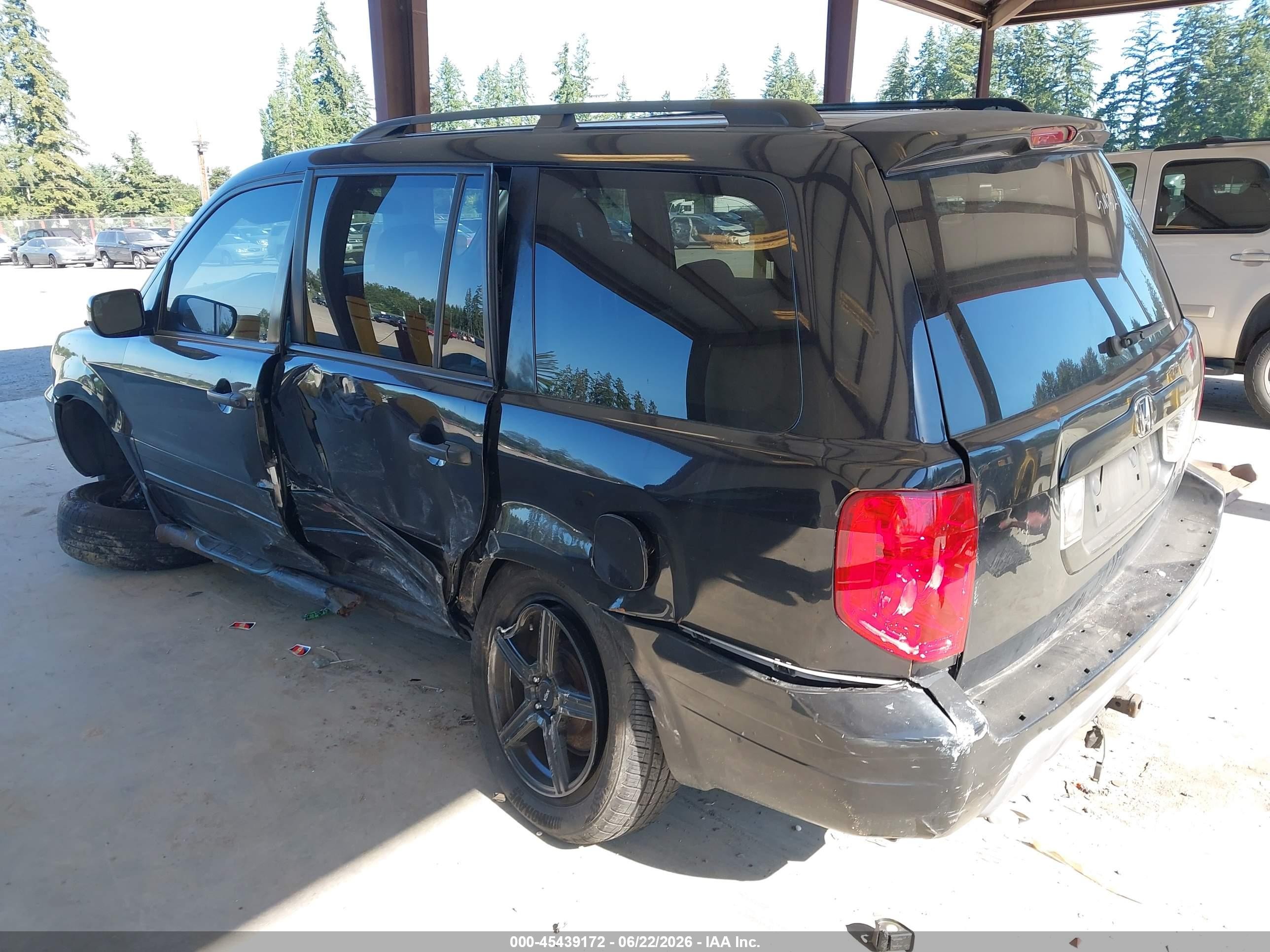 2004 Honda Pilot Ex Black vin: 5FNYF18484B001869