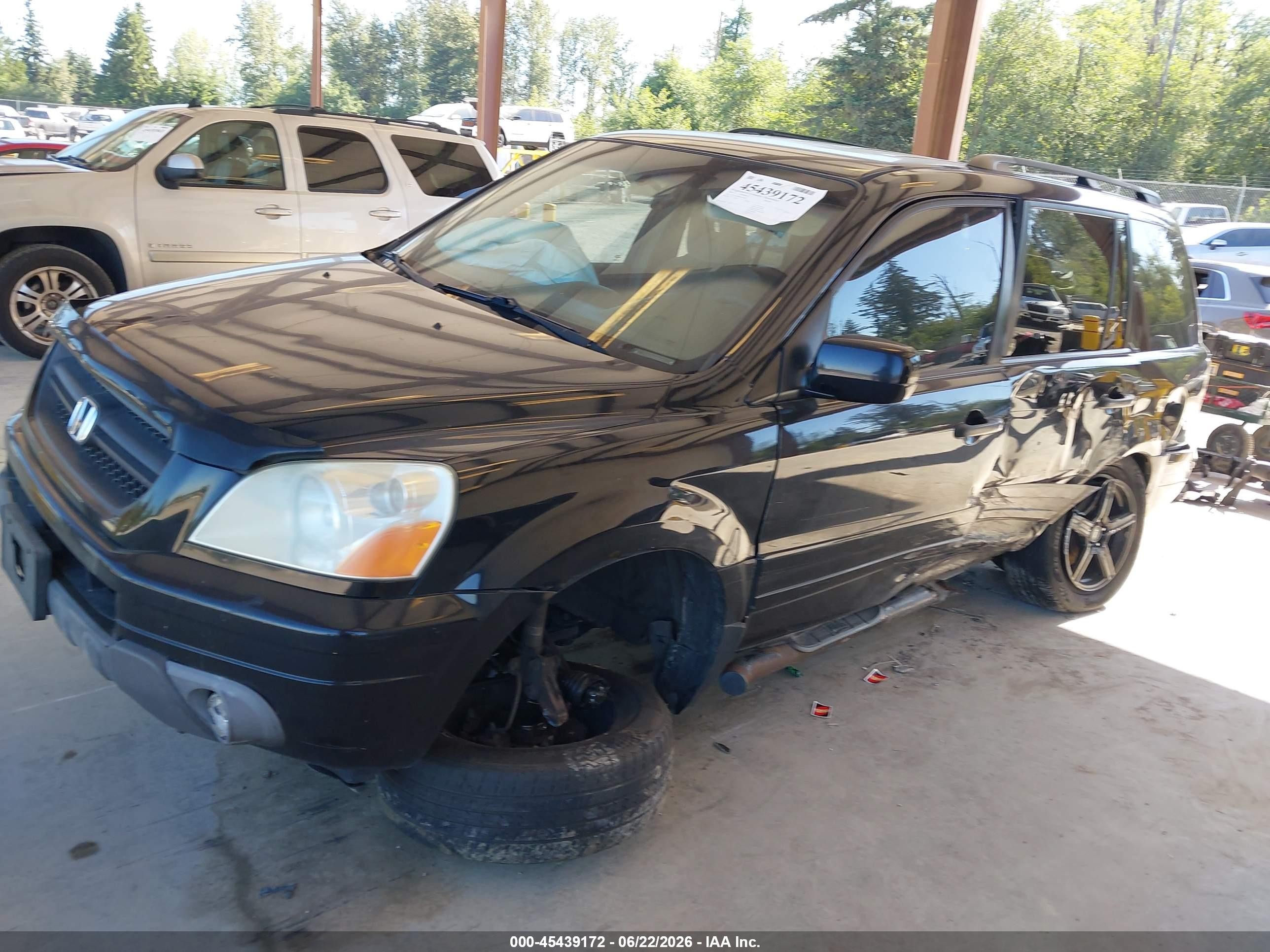 2004 Honda Pilot Ex Black vin: 5FNYF18484B001869