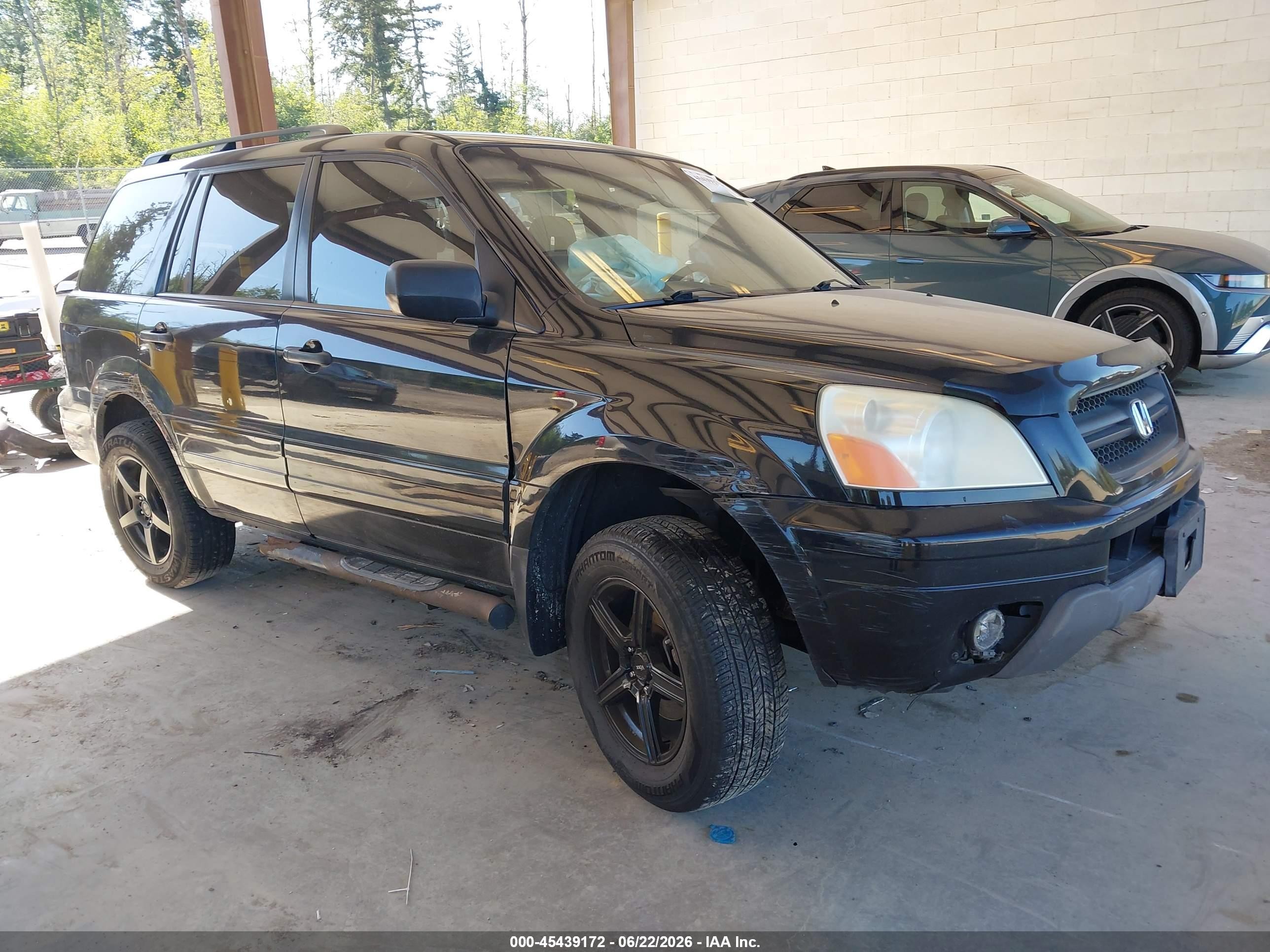 2004 Honda Pilot Ex Black vin: 5FNYF18484B001869