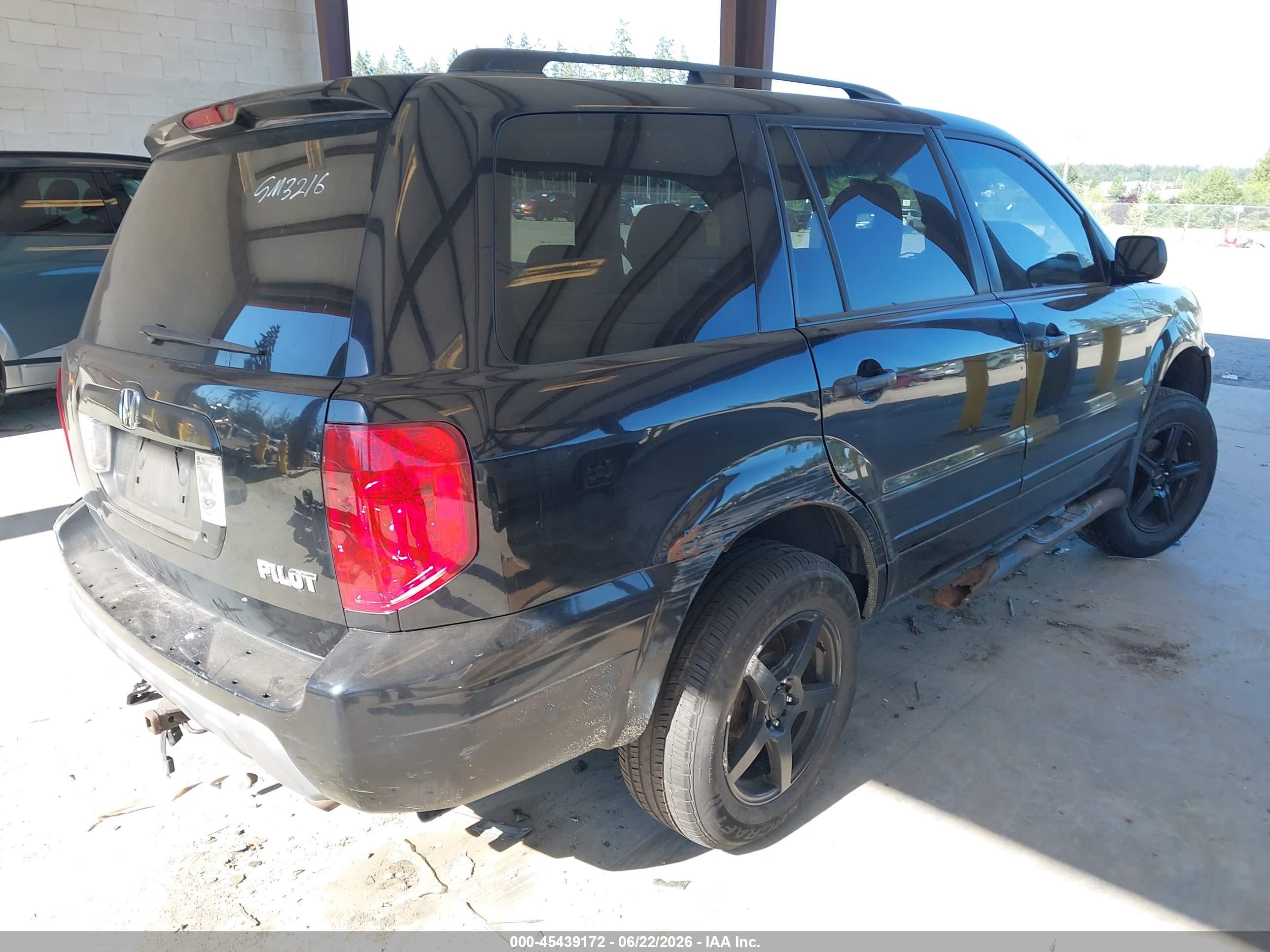 2004 Honda Pilot Ex Black vin: 5FNYF18484B001869