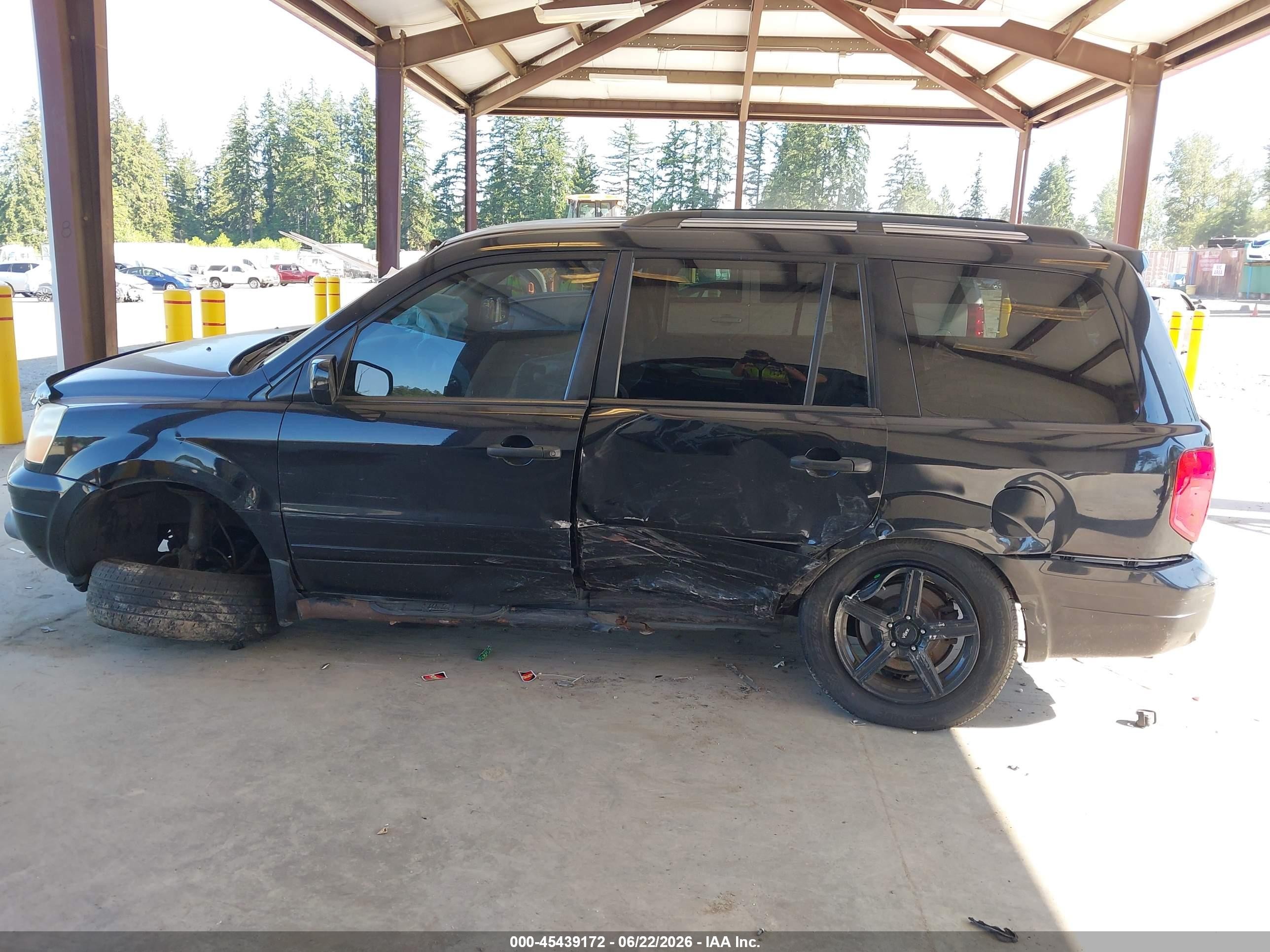 2004 Honda Pilot Ex Black vin: 5FNYF18484B001869