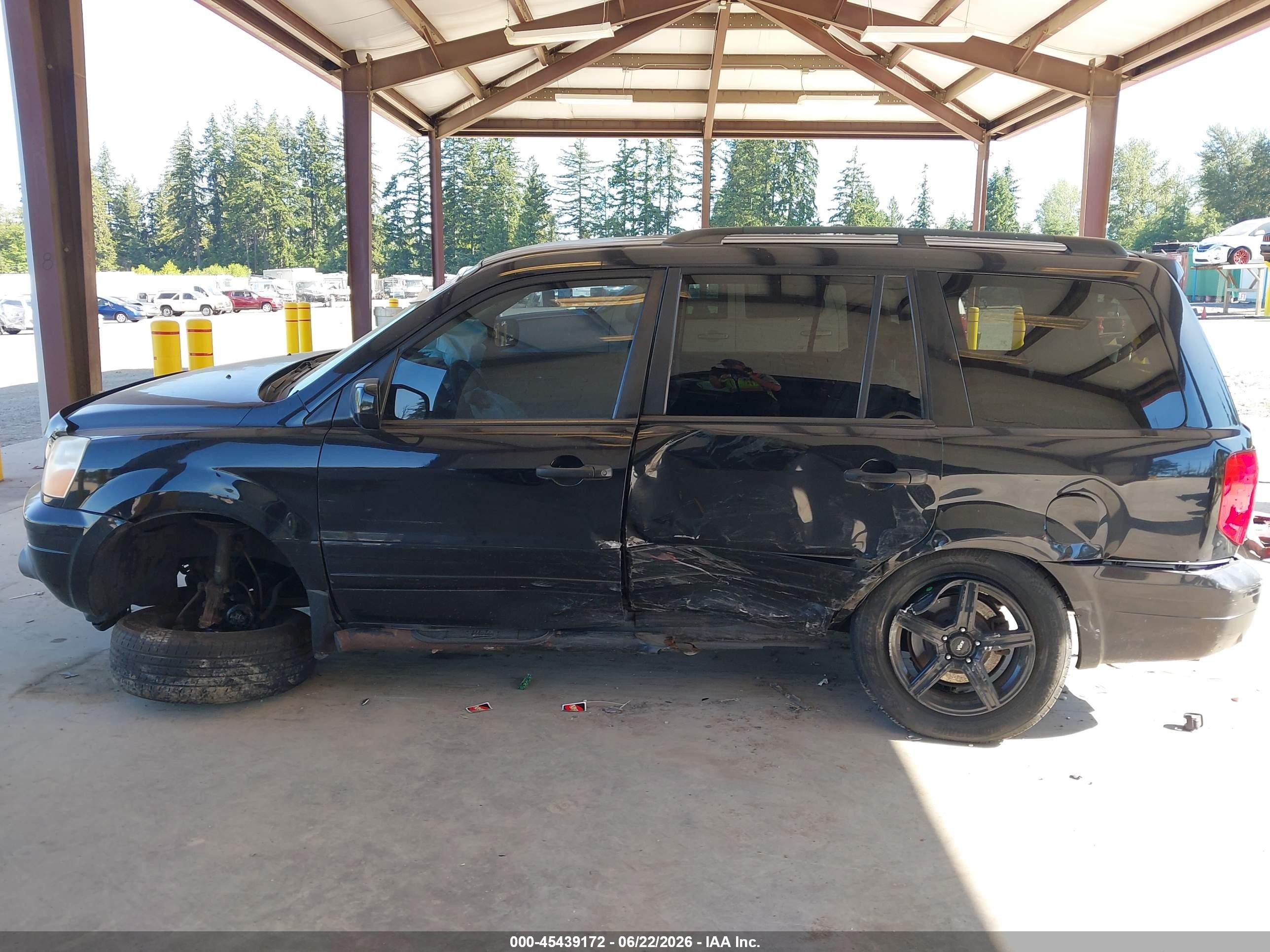 2004 Honda Pilot Ex Black vin: 5FNYF18484B001869