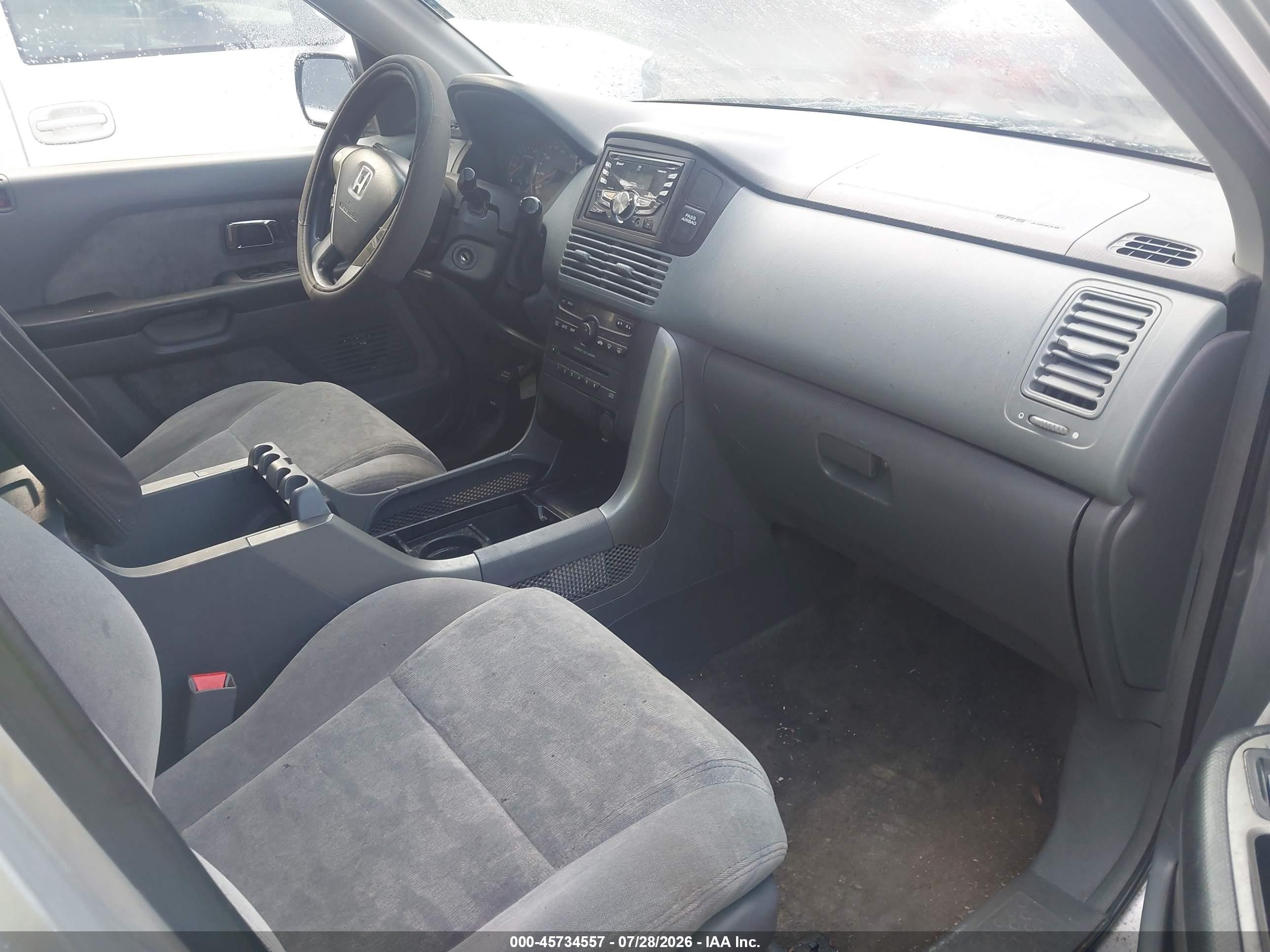 2005 Honda Pilot Ex Silver vin: 5FNYF18485B005261