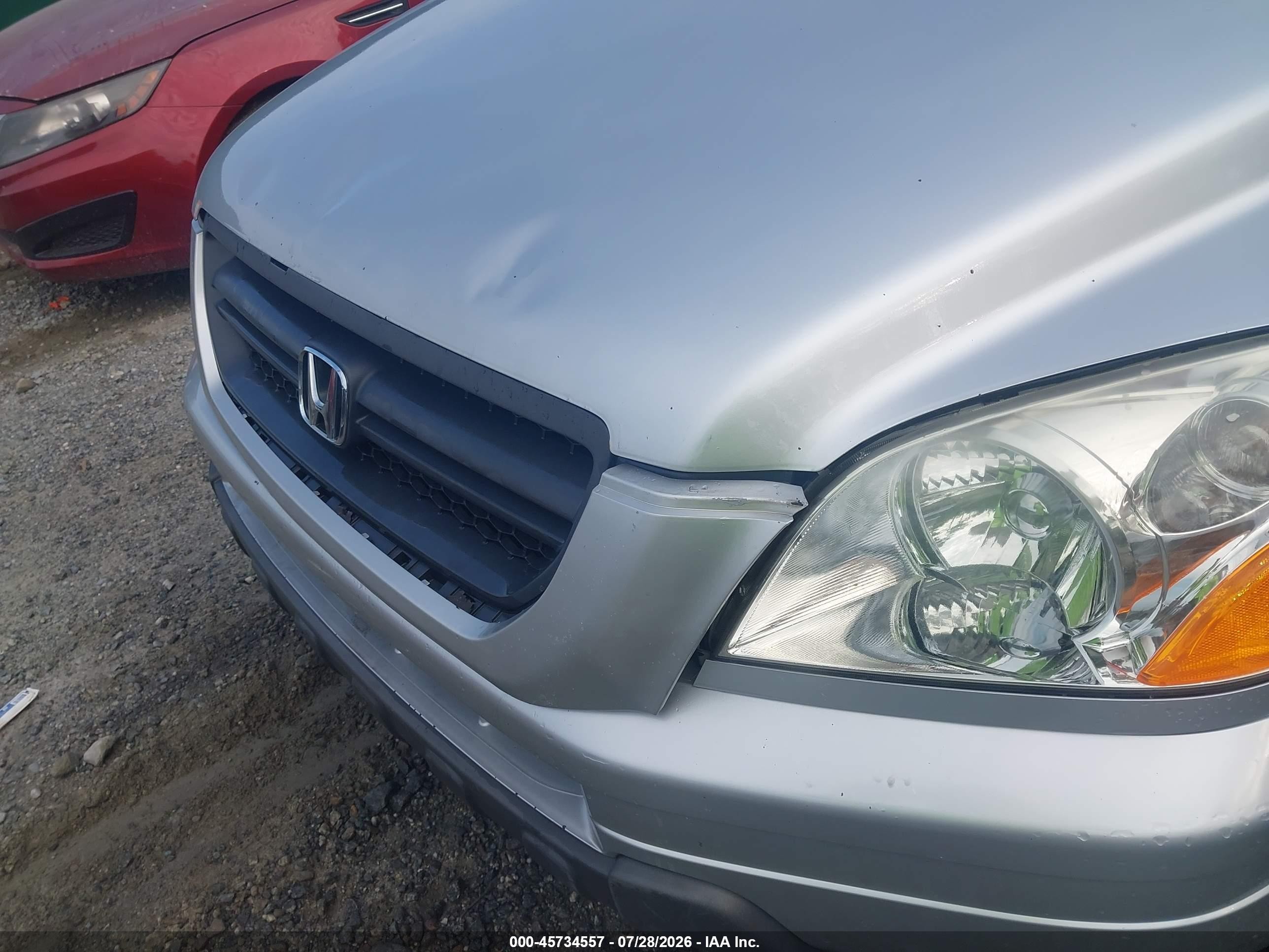 2005 Honda Pilot Ex Silver vin: 5FNYF18485B005261
