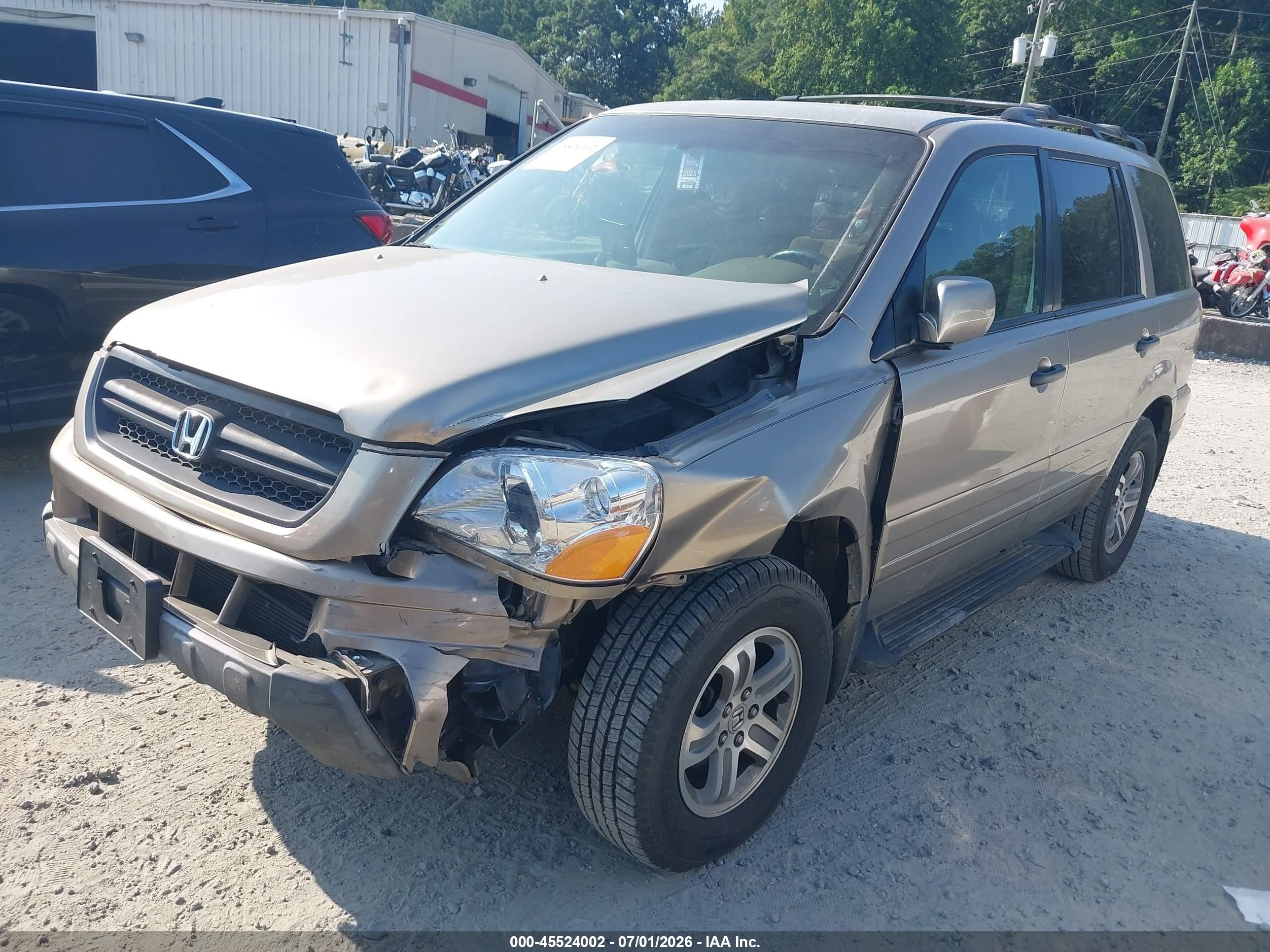 2005 Honda Pilot Ex Tan vin: 5FNYF18485B023064