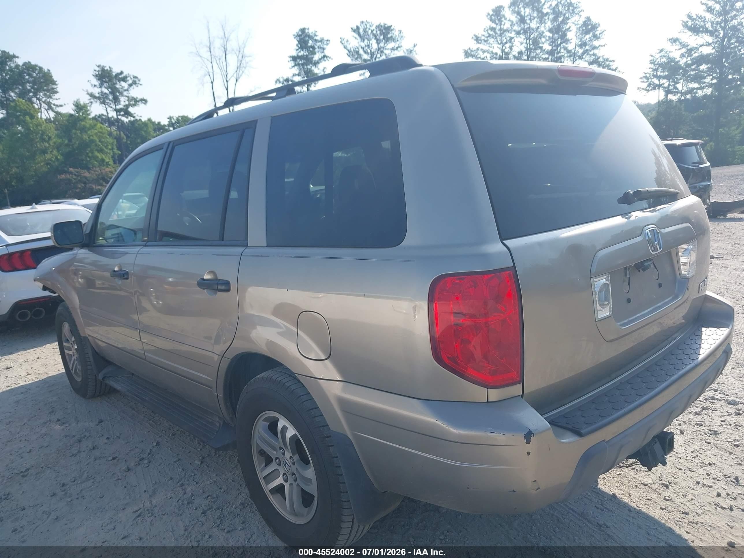 2005 Honda Pilot Ex Tan vin: 5FNYF18485B023064