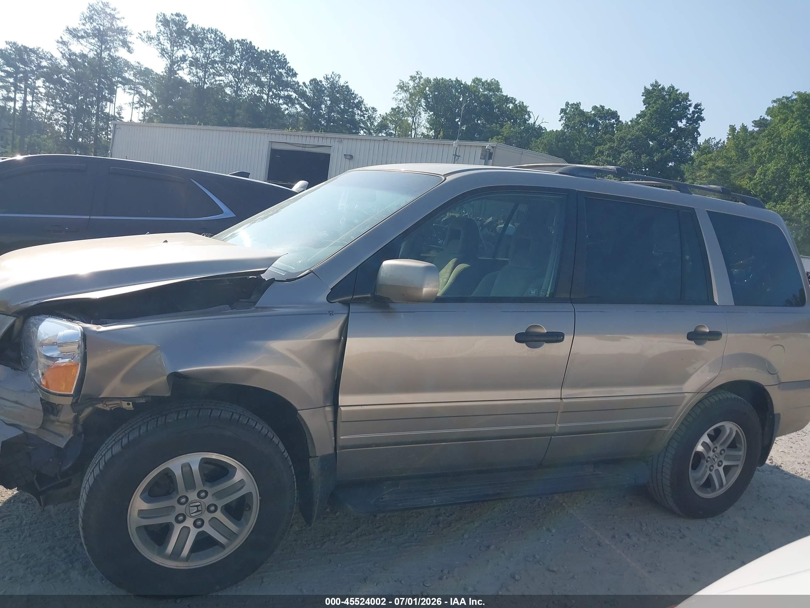 2005 Honda Pilot Ex Tan vin: 5FNYF18485B023064