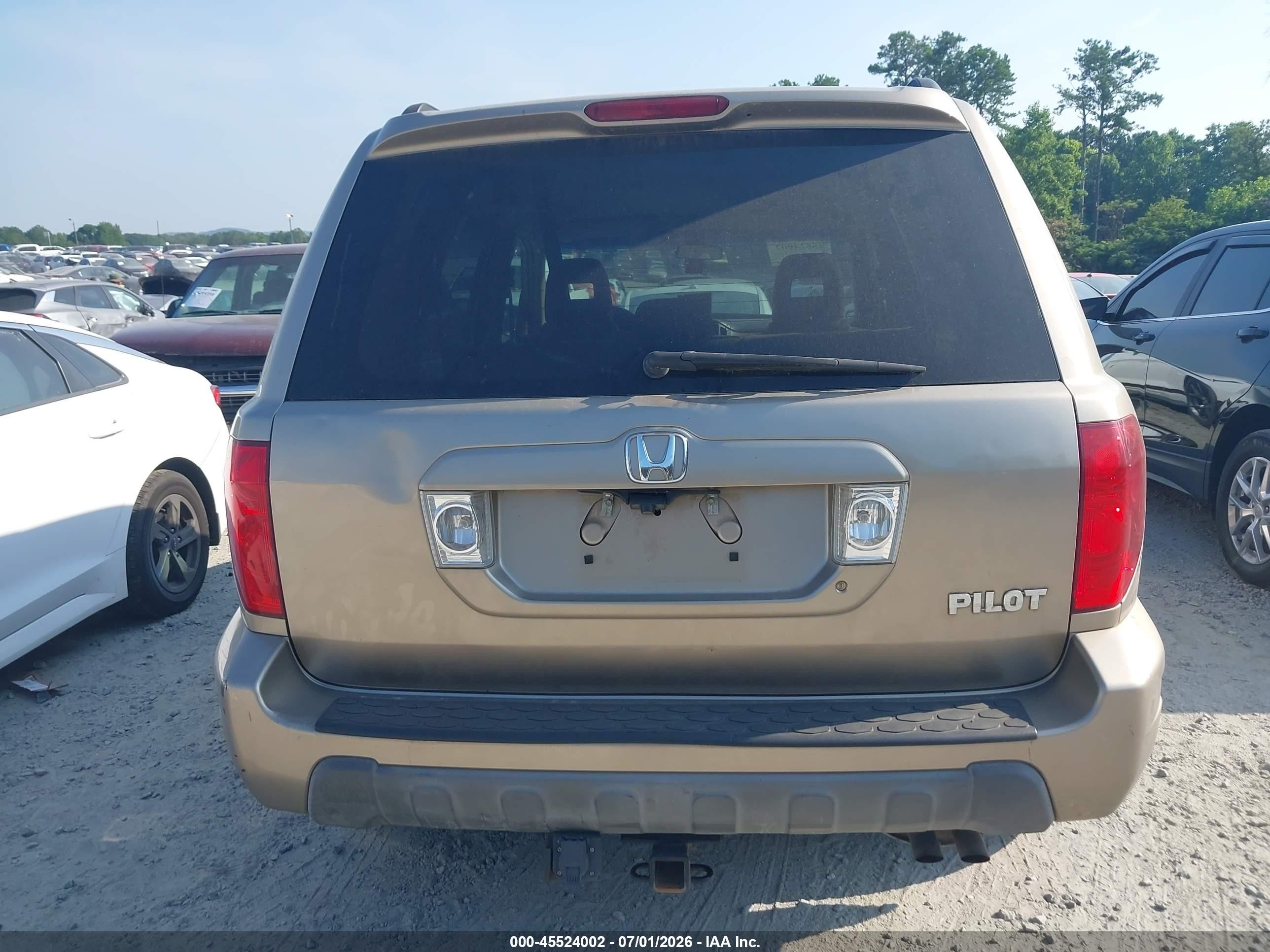 2005 Honda Pilot Ex Tan vin: 5FNYF18485B023064
