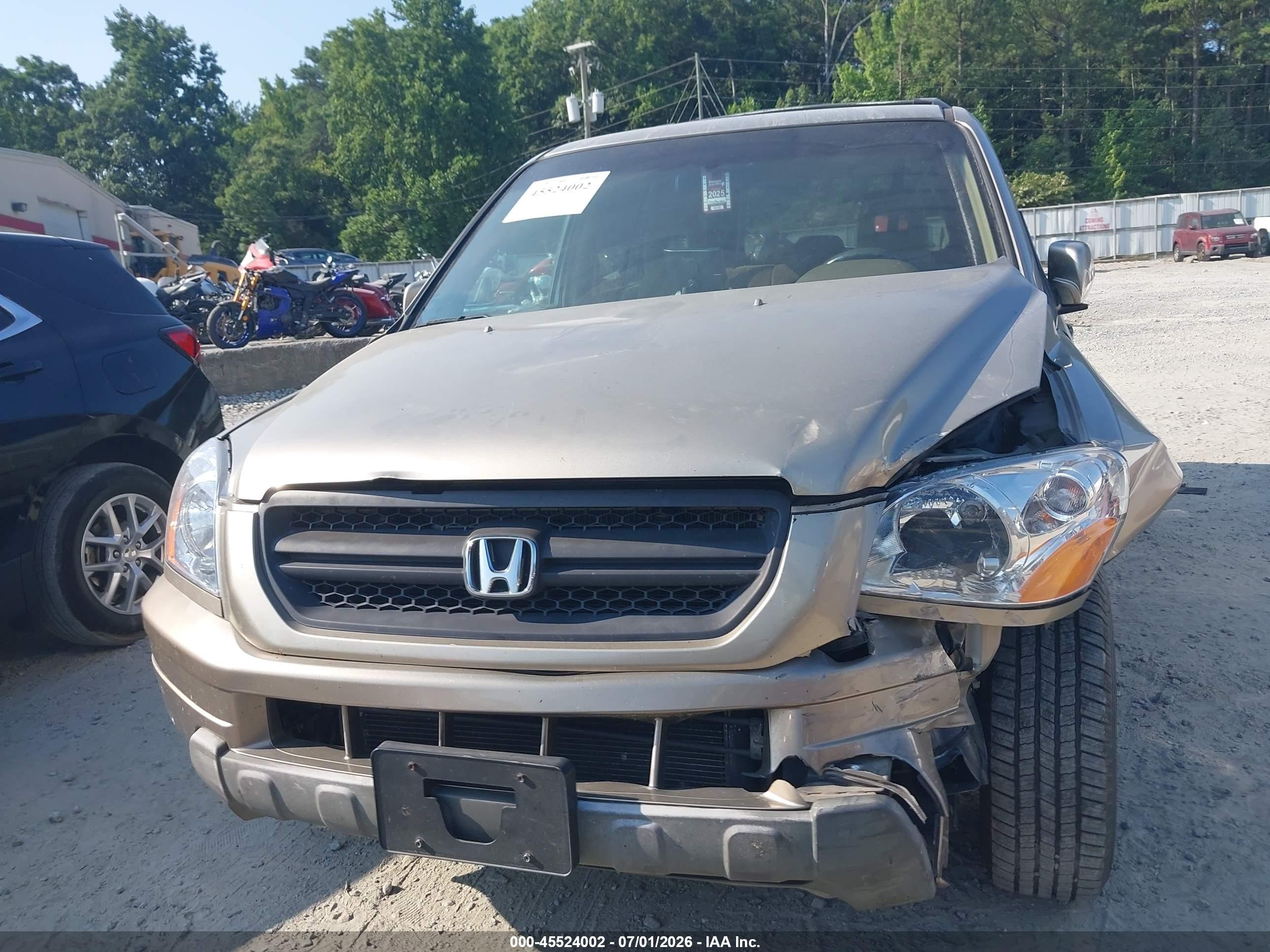 2005 Honda Pilot Ex Tan vin: 5FNYF18485B023064