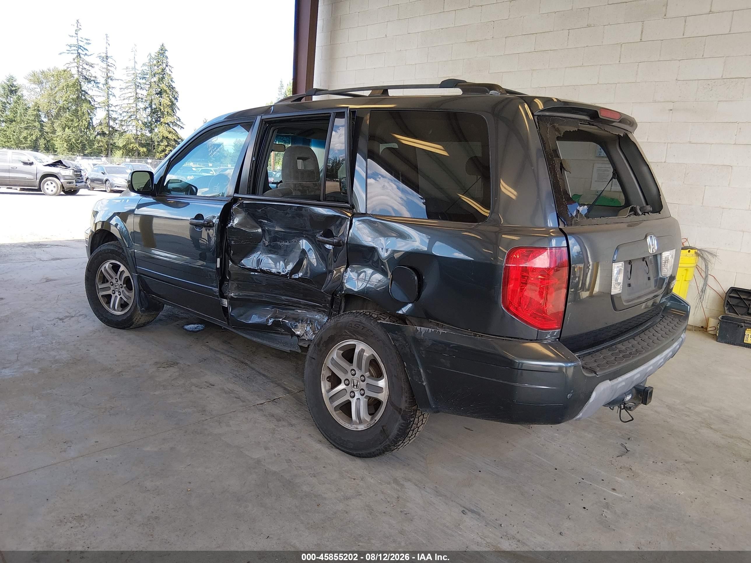 2005 Honda Pilot Ex Blue vin: 5FNYF18485B029771