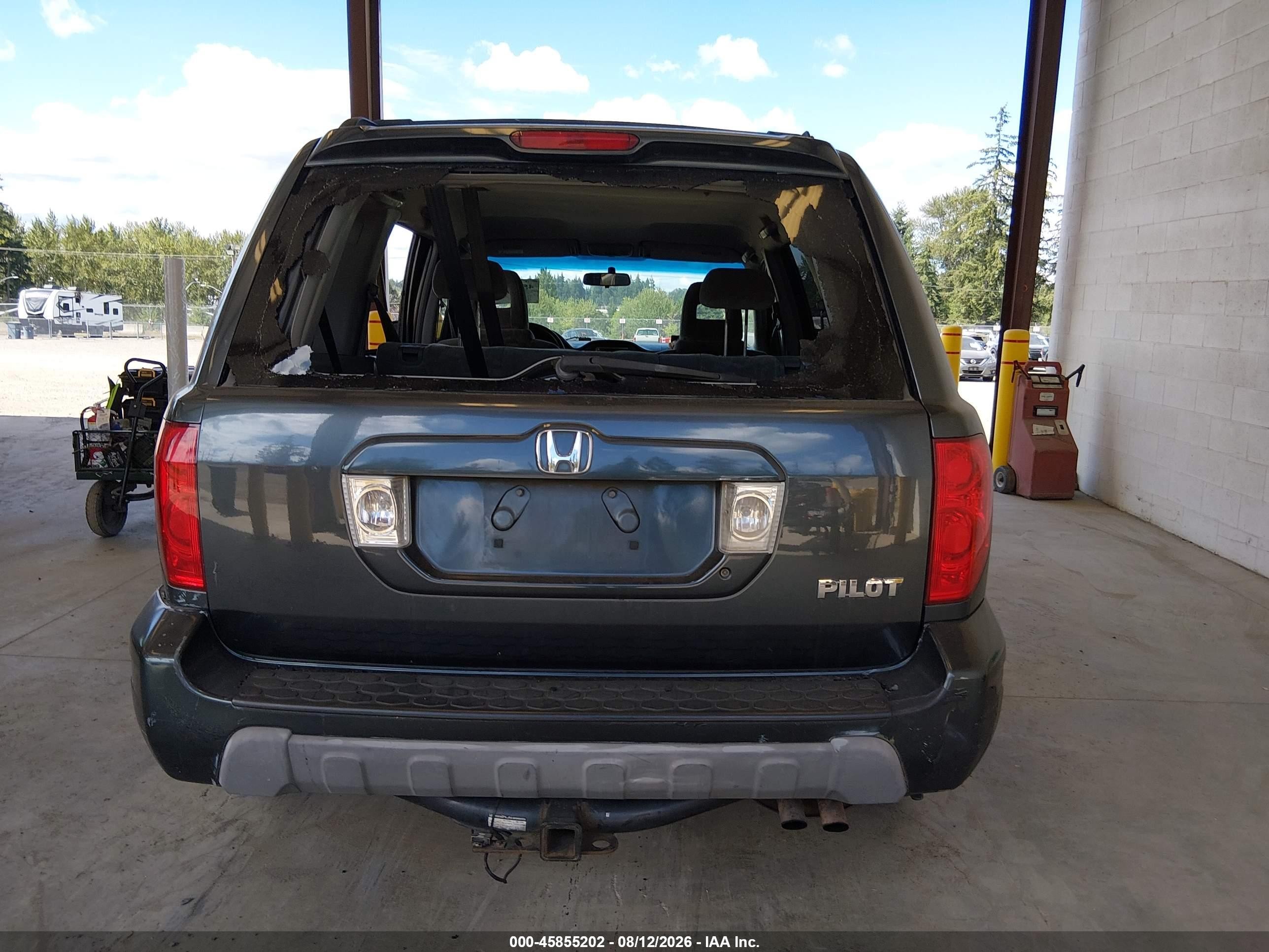 2005 Honda Pilot Ex Blue vin: 5FNYF18485B029771