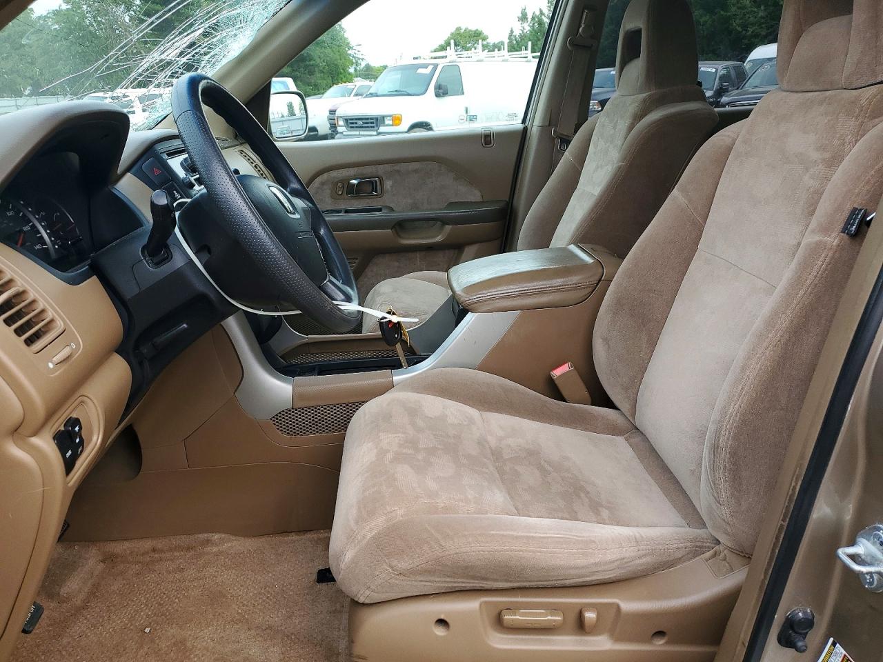 2005 Honda Pilot Ex Tan vin: 5FNYF18485B052838