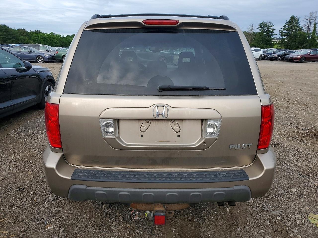 2005 Honda Pilot Ex Tan vin: 5FNYF18485B052838