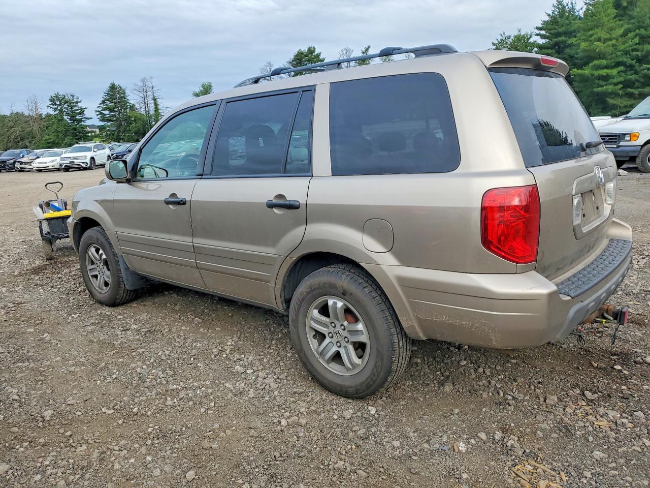 2005 Honda Pilot Ex Tan vin: 5FNYF18485B052838