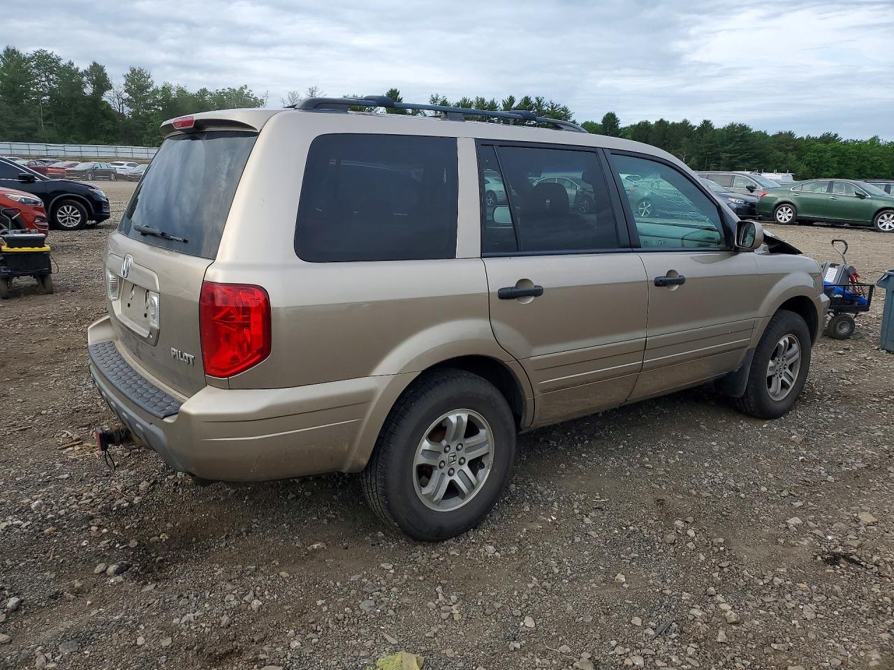 2005 Honda Pilot Ex Tan vin: 5FNYF18485B052838