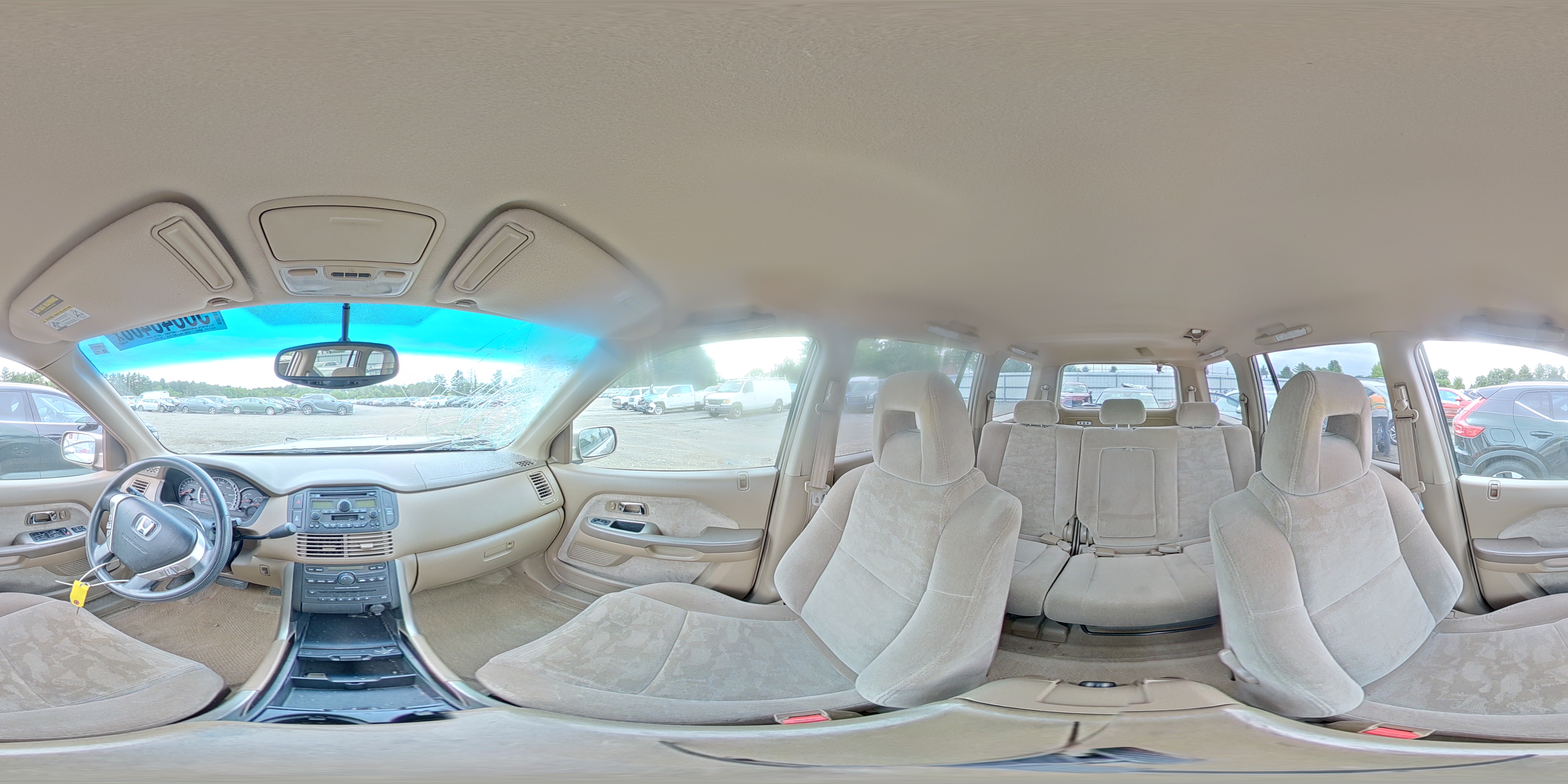 2005 Honda Pilot Ex Tan vin: 5FNYF18485B052838