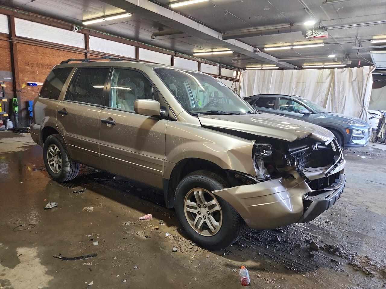 2005 Honda Pilot Ex Tan vin: 5FNYF18485B059157