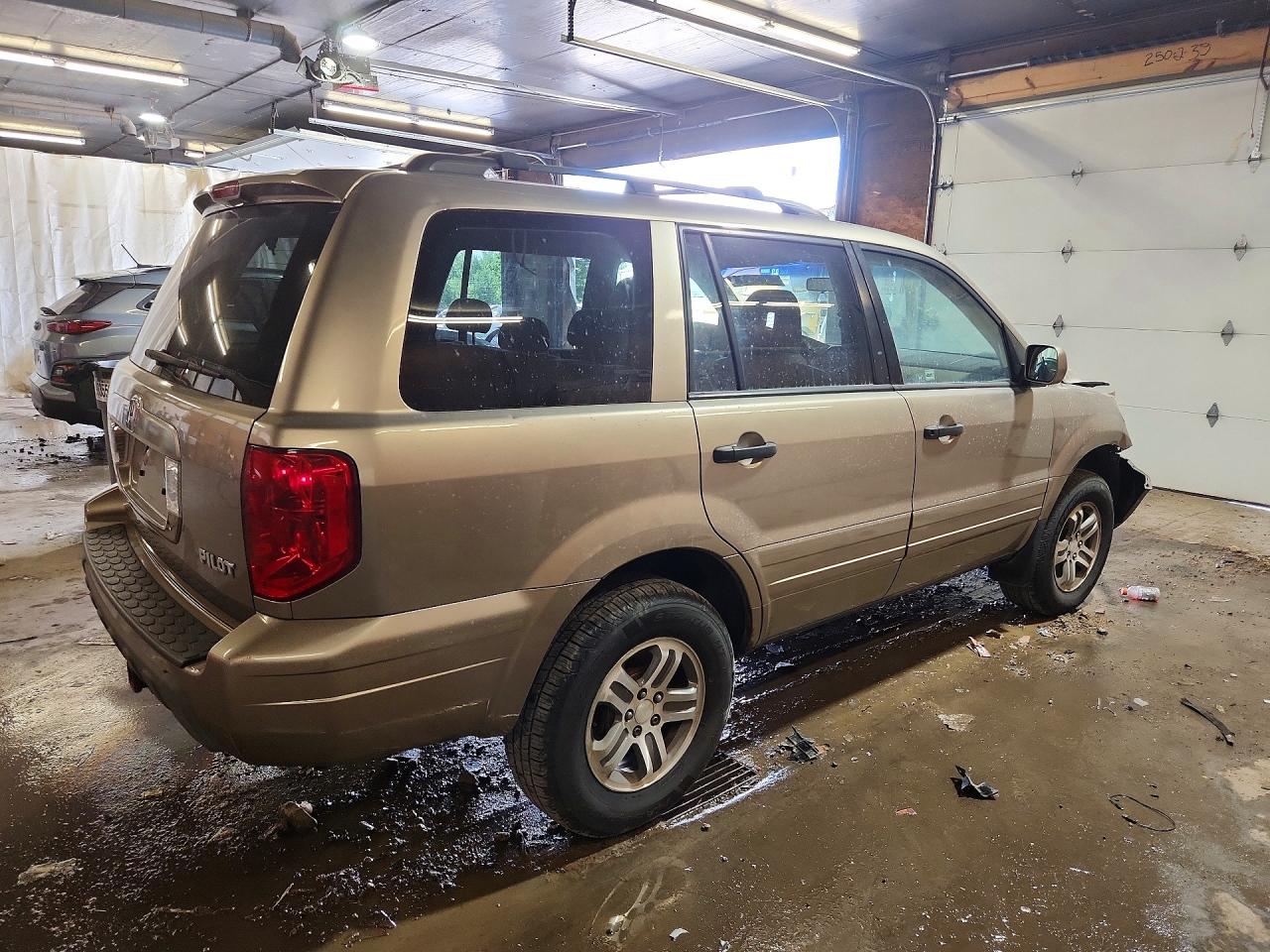 2005 Honda Pilot Ex Tan vin: 5FNYF18485B059157