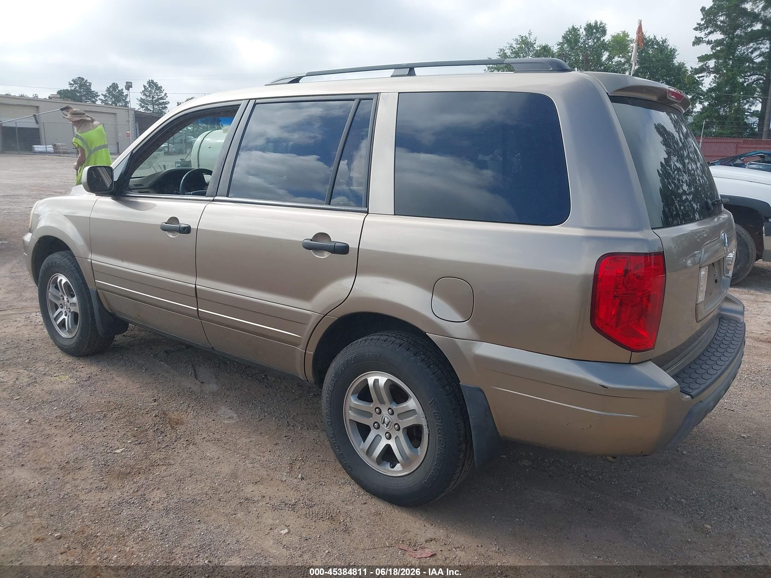 2005 Honda Pilot Ex Gold vin: 5FNYF18495B008637