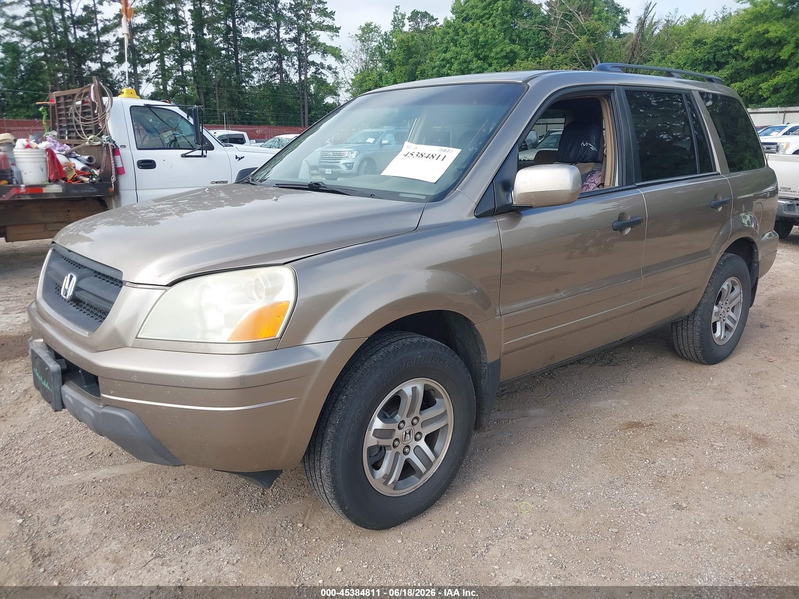 2005 Honda Pilot Ex Gold vin: 5FNYF18495B008637