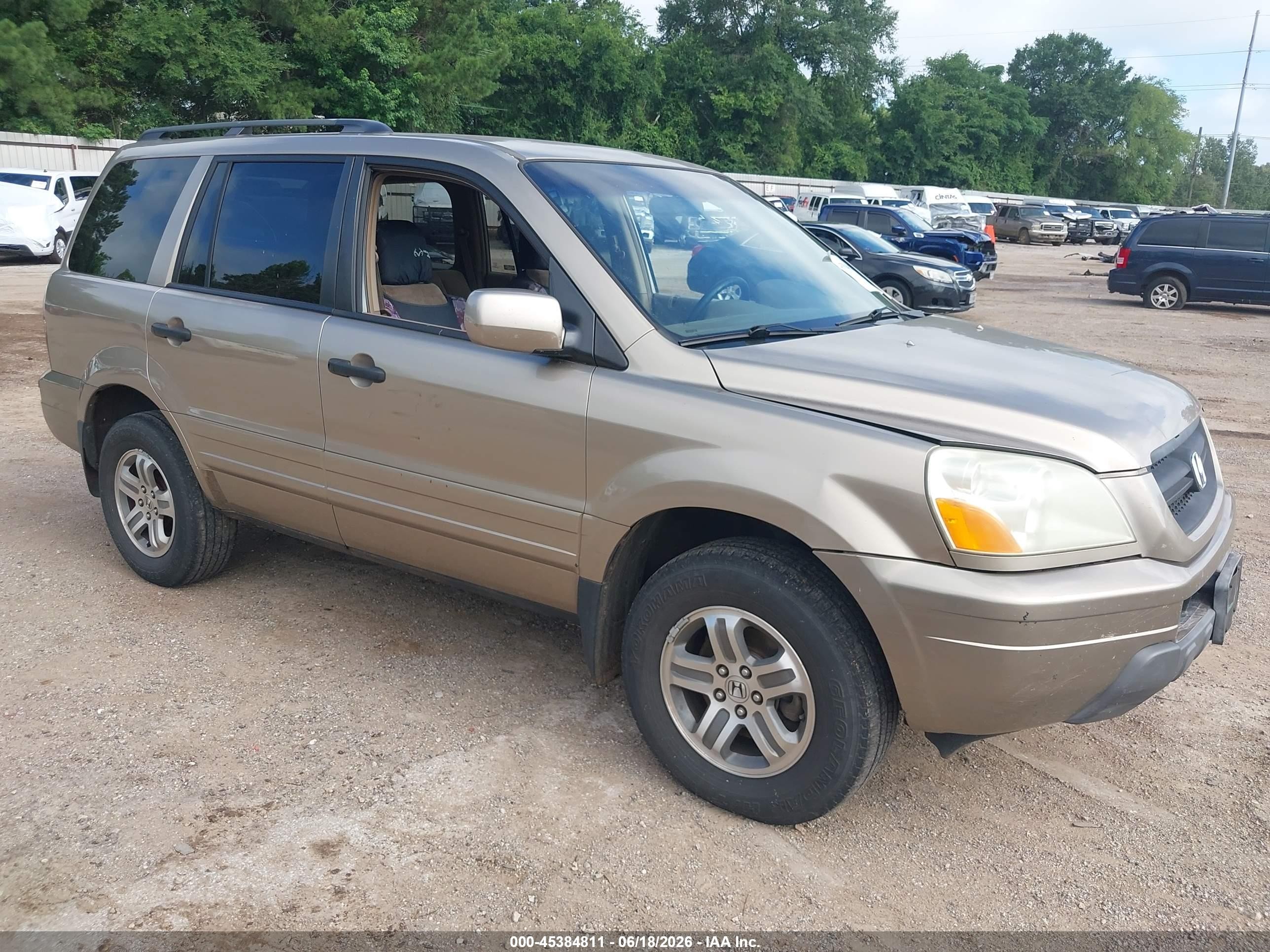 2005 Honda Pilot Ex Gold vin: 5FNYF18495B008637