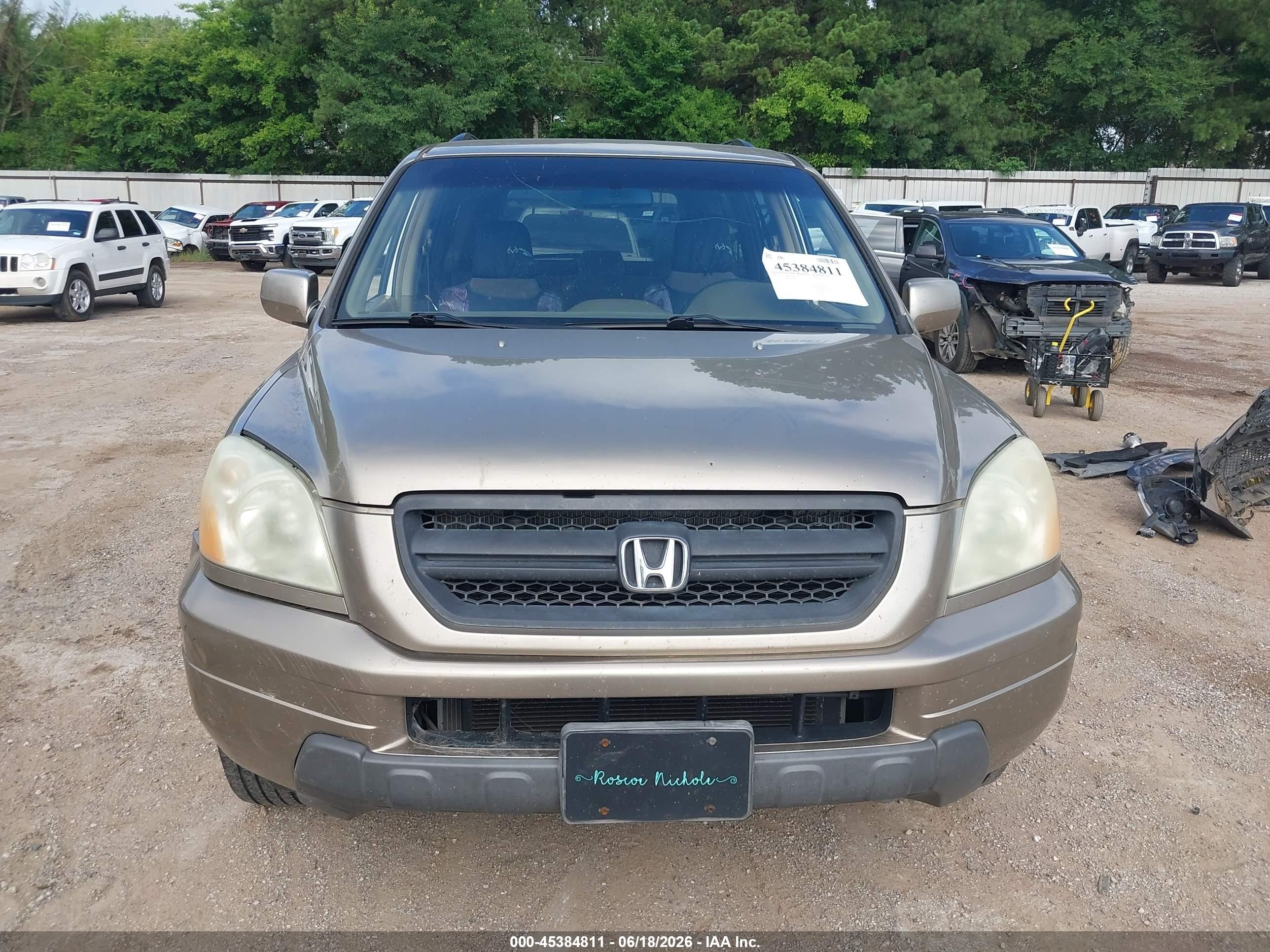 2005 Honda Pilot Ex Gold vin: 5FNYF18495B008637