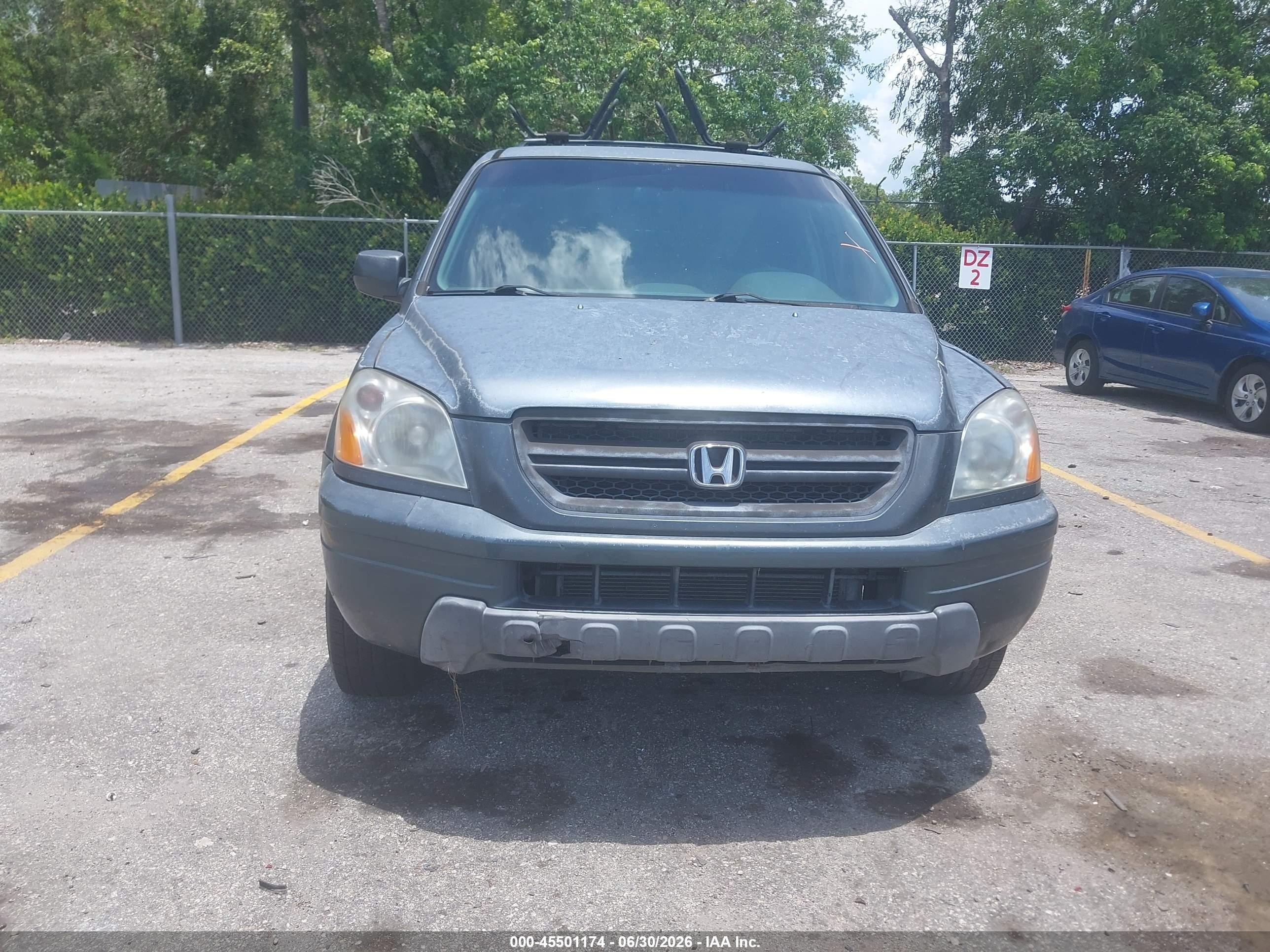 2005 Honda Pilot Ex Gray vin: 5FNYF18495B042917