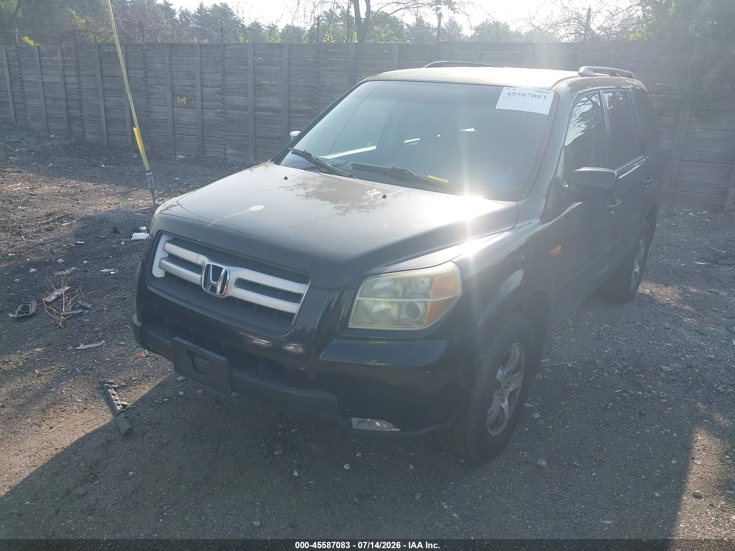 2006 Honda Pilot Ex Black vin: 5FNYF18496B002547