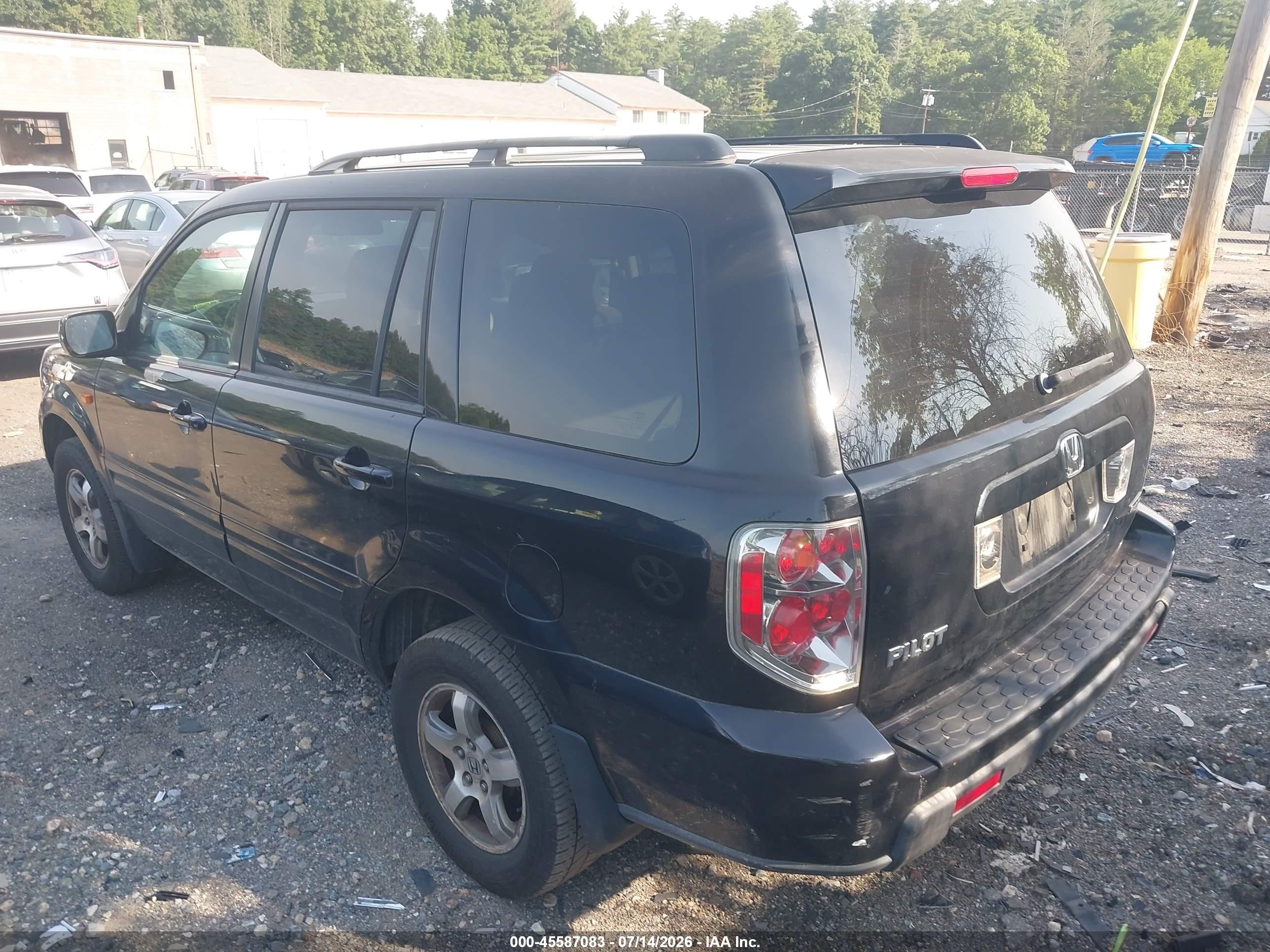 2006 Honda Pilot Ex Black vin: 5FNYF18496B002547