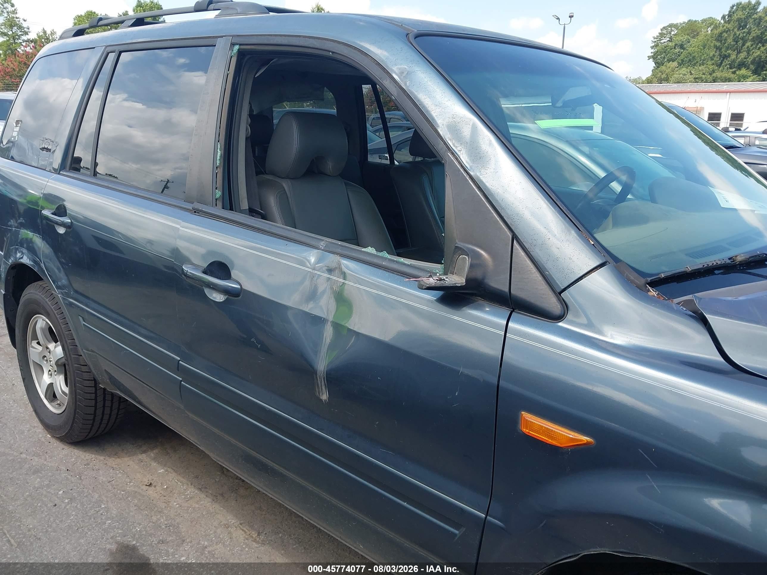 2006 Honda Pilot Ex Gray vin: 5FNYF18496B008803