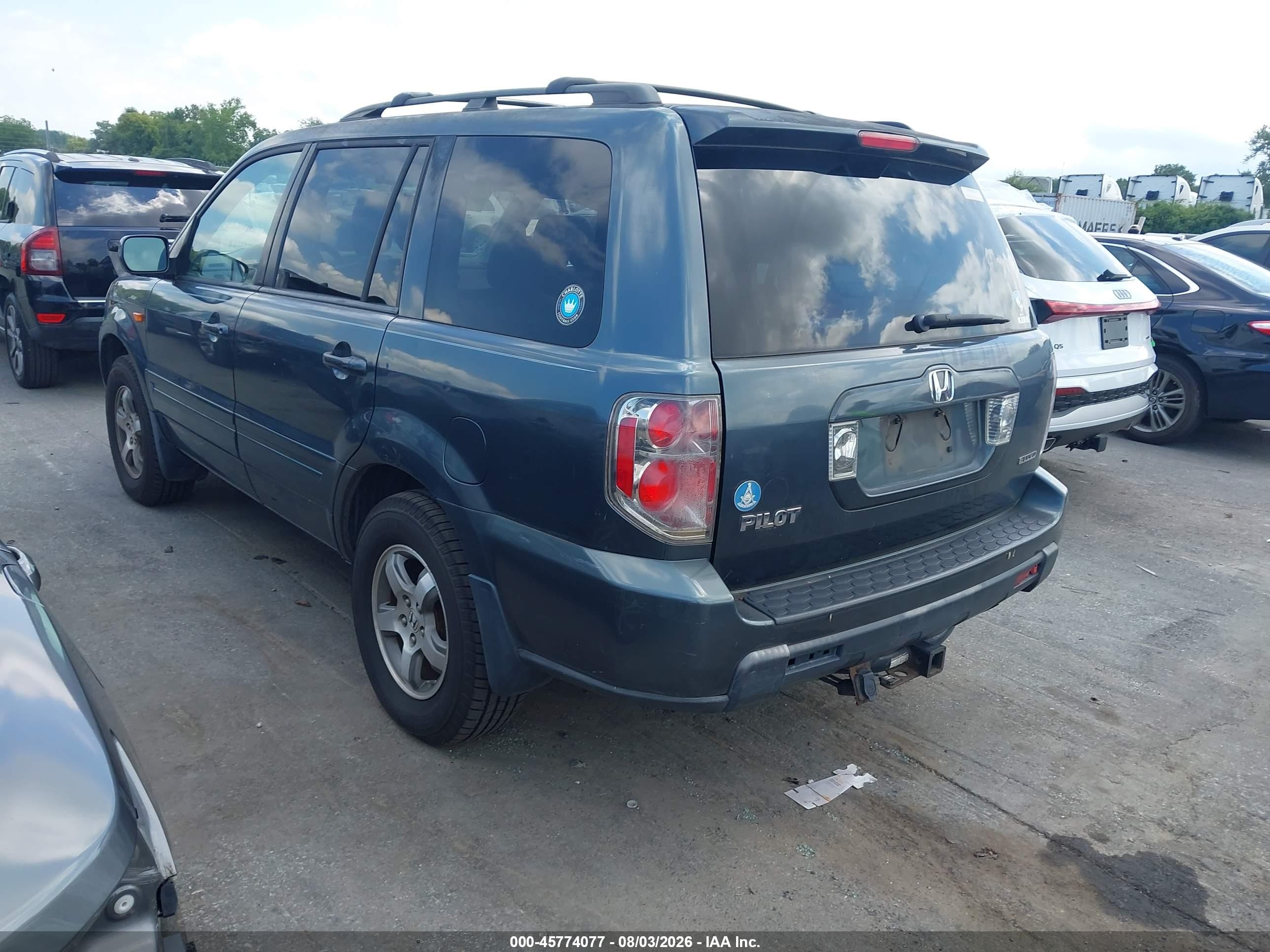 2006 Honda Pilot Ex Gray vin: 5FNYF18496B008803