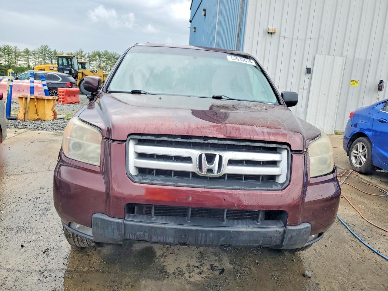 2007 Honda Pilot Ex Burgundy vin: 5FNYF18497B028258