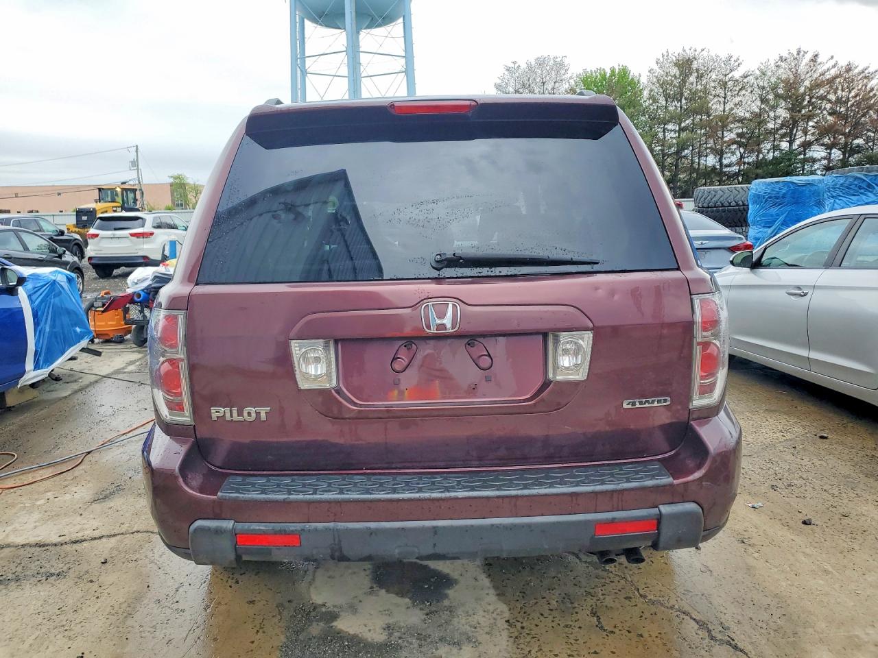 2007 Honda Pilot Ex Burgundy vin: 5FNYF18497B028258