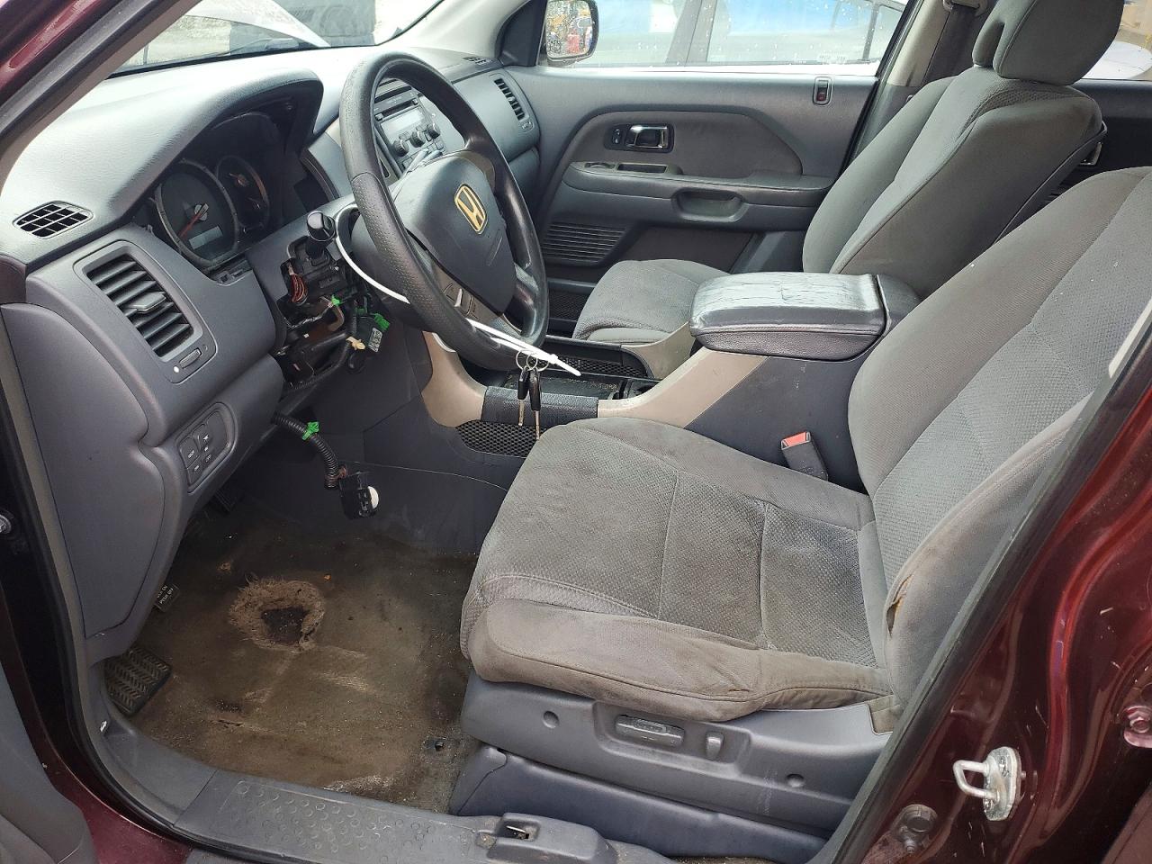 2007 Honda Pilot Ex Burgundy vin: 5FNYF18497B028258